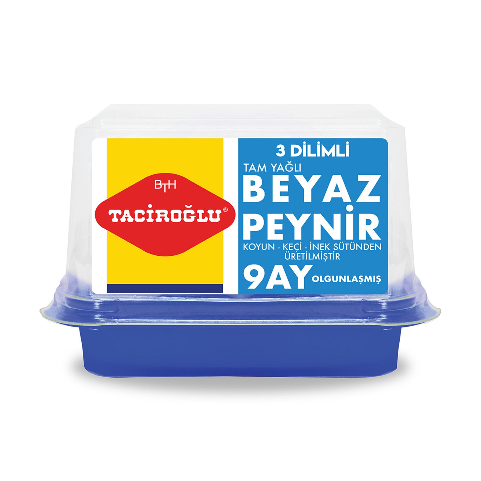 Taciroğlu Koyun-Keçi-İnek Peyniri brings together the rich flavors of sheep, goat, and cow’s milk in one perfectly balanced Turkish white cheese.