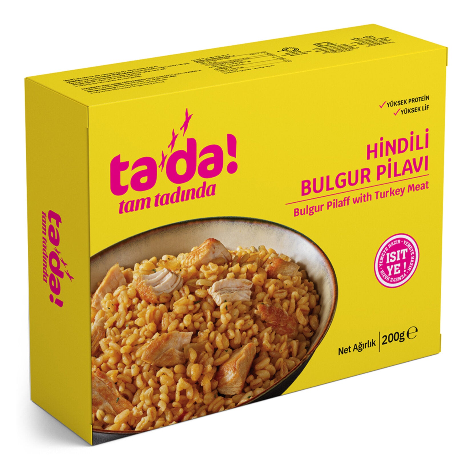 Tada Turkey Bulgur Pilaf brings the comforting taste of traditional Turkish home cooking to your table in a convenient ready-to-enjoy format.