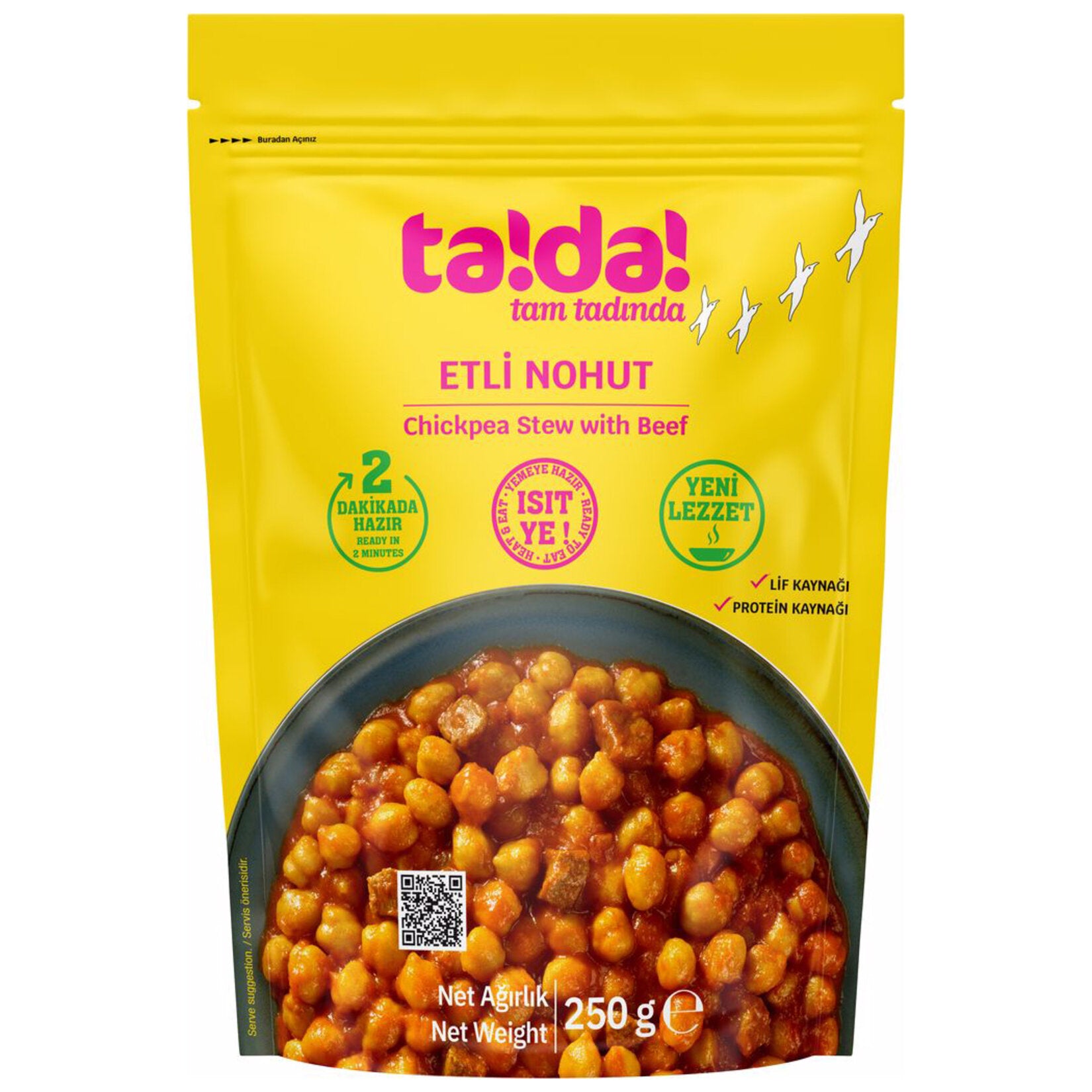 Tada Chickpeas with Beef brings the comforting taste of traditional Turkish home cooking to your table in minutes.