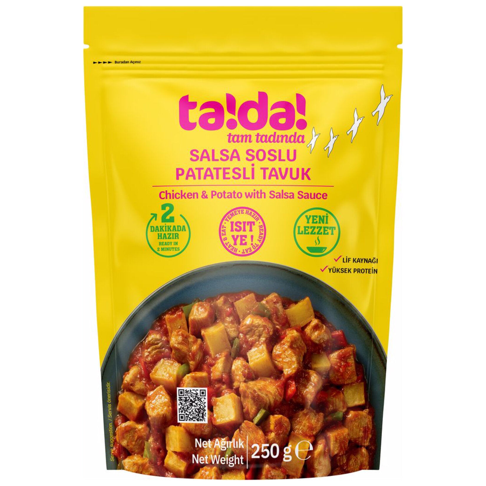 Tada Salsa Sauce Chicken with Potatoes brings together tender chicken, crispy potatoes, and a rich tomato-based salsa sauce for a bold, satisfying meal.