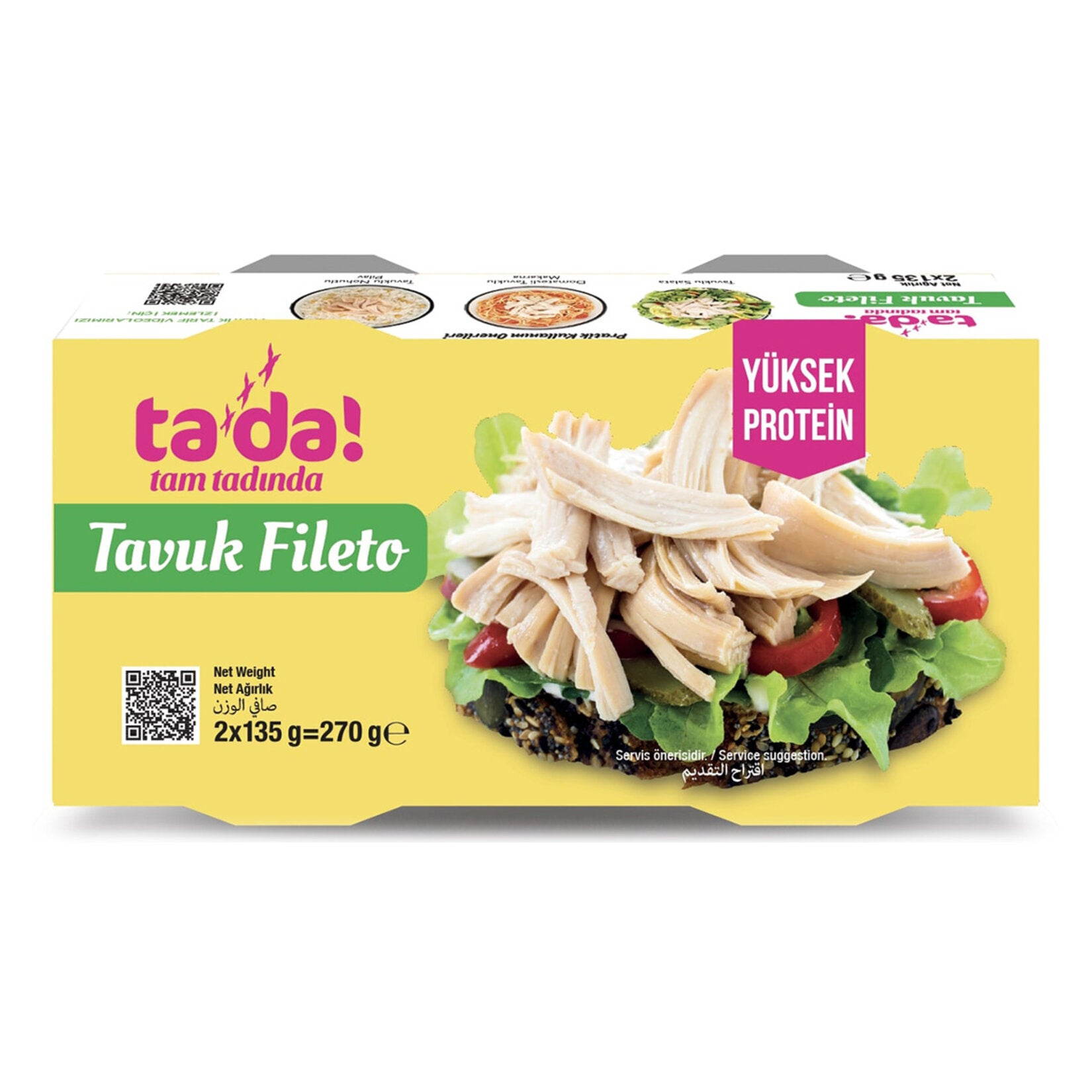 Tada Tavuk Fileto offers tender, ready-to-enjoy chicken breast fillets prepared for quick and practical meals.