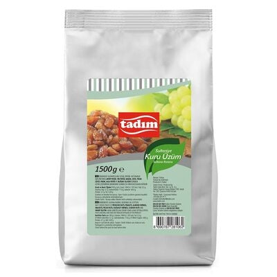 Grown in the fertile lands of Anatolia, Sultaniye seedless grapes are carefully selected and dried to create the naturally sweet taste you expect from Tadim Sultaniye Seedless Raisins.