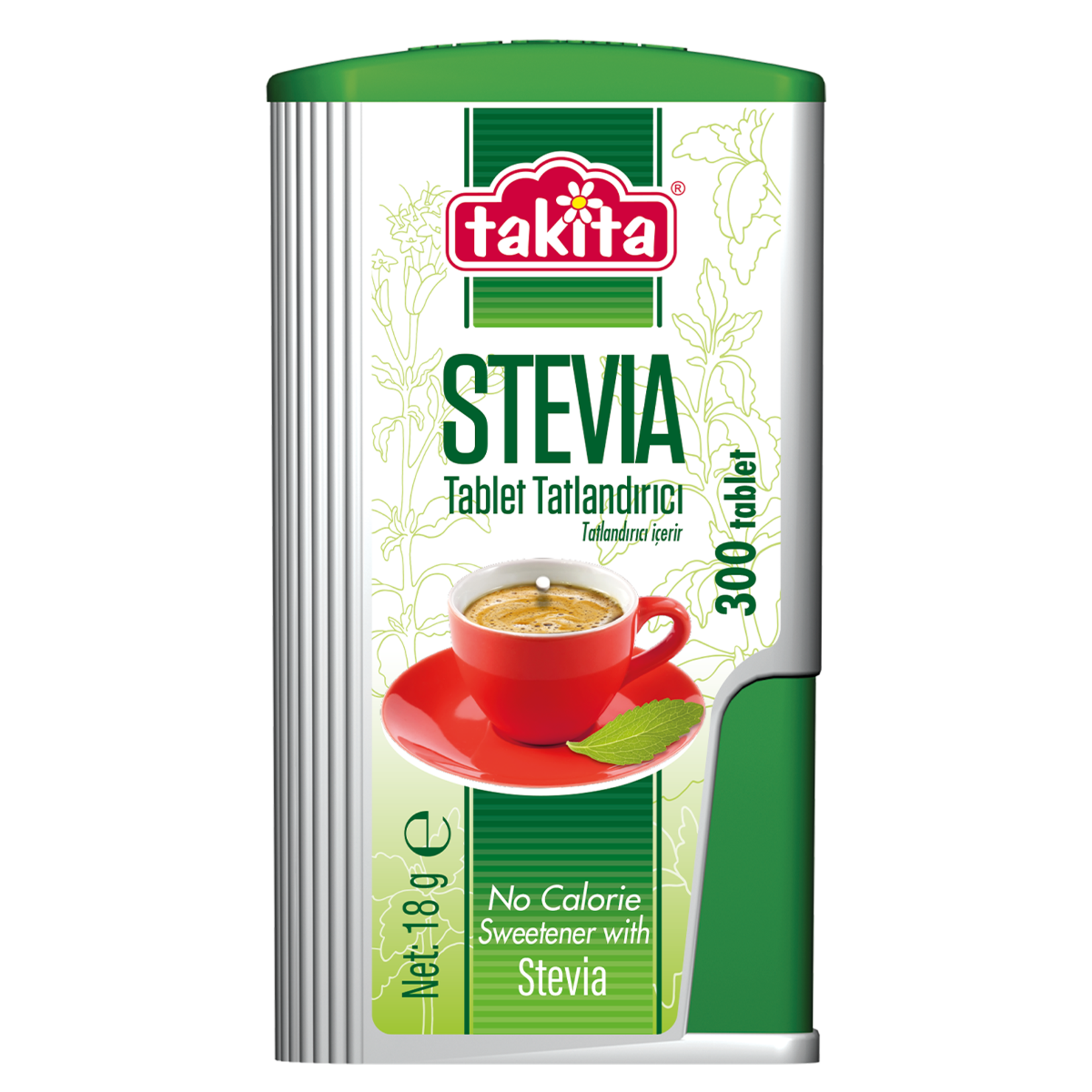Takita Stevia Tablet Sweetener offers a convenient, calorie-free way to sweeten your coffee, tea, and favorite beverages.