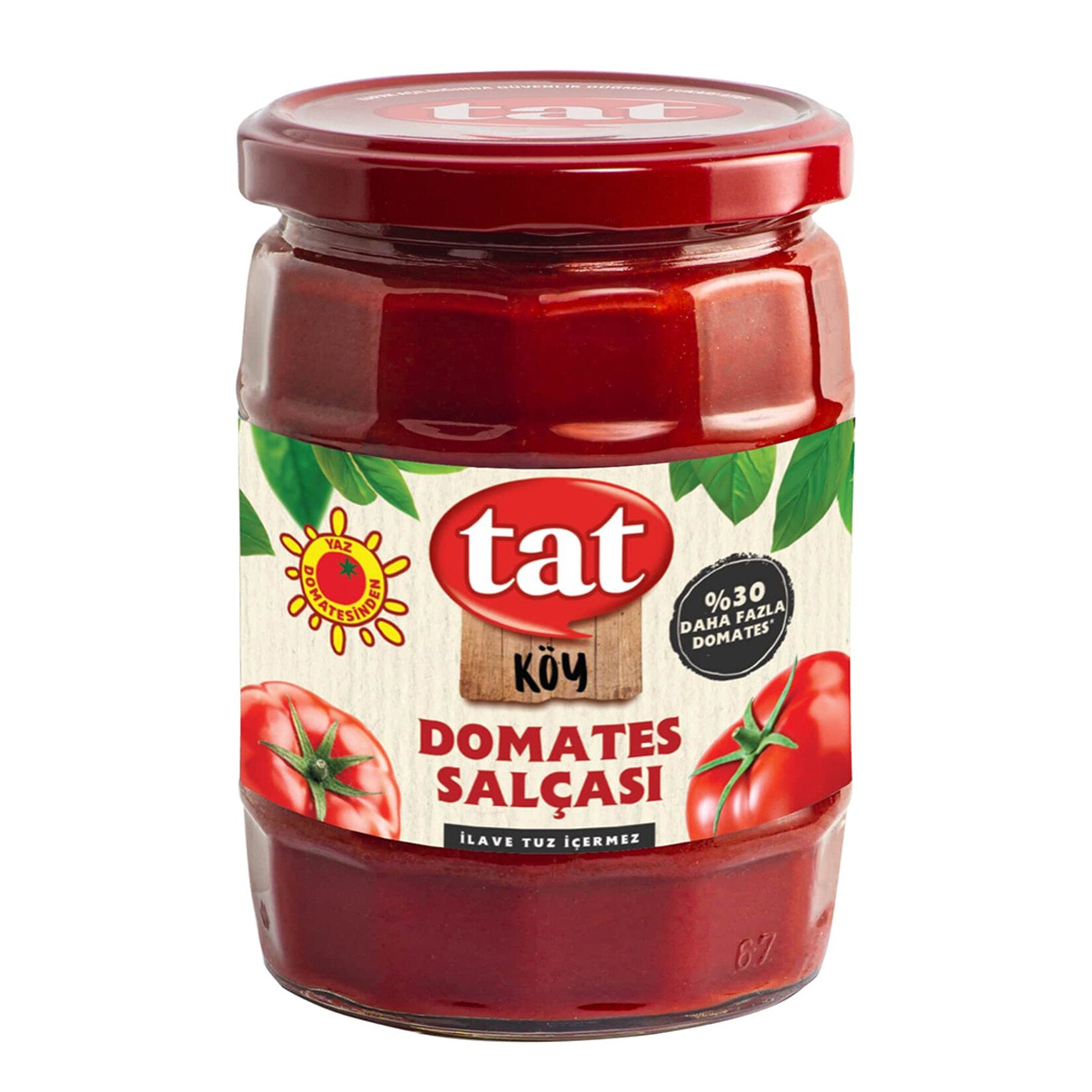 Tat Koy Domates Salcasi is made from carefully selected, sun-ripened tomatoes grown in Türkiye.