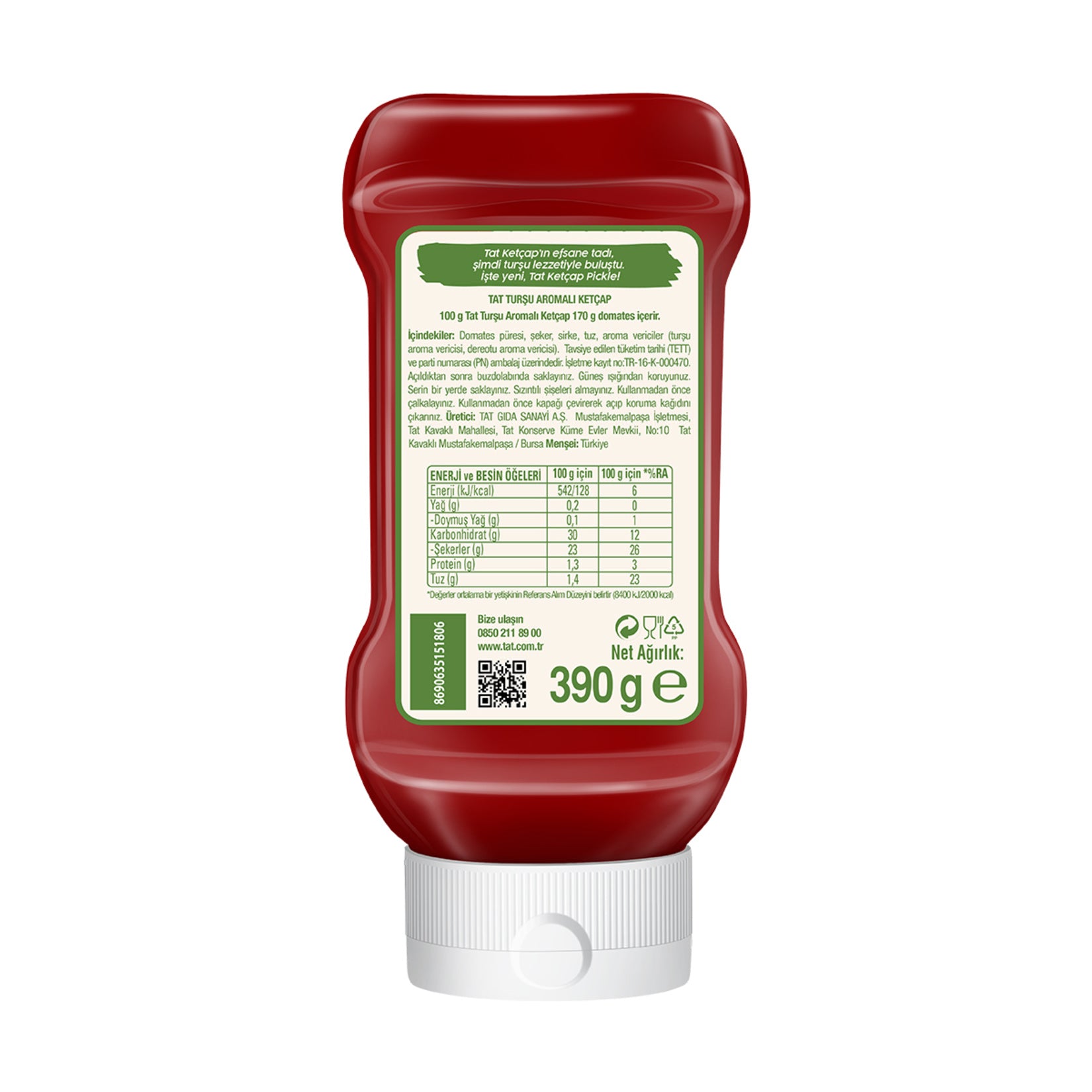 Tat Pickle Flavored Ketchup brings a bold twist to classic ketchup by combining rich tomato flavor with the tangy, herby taste of pickles and dill.