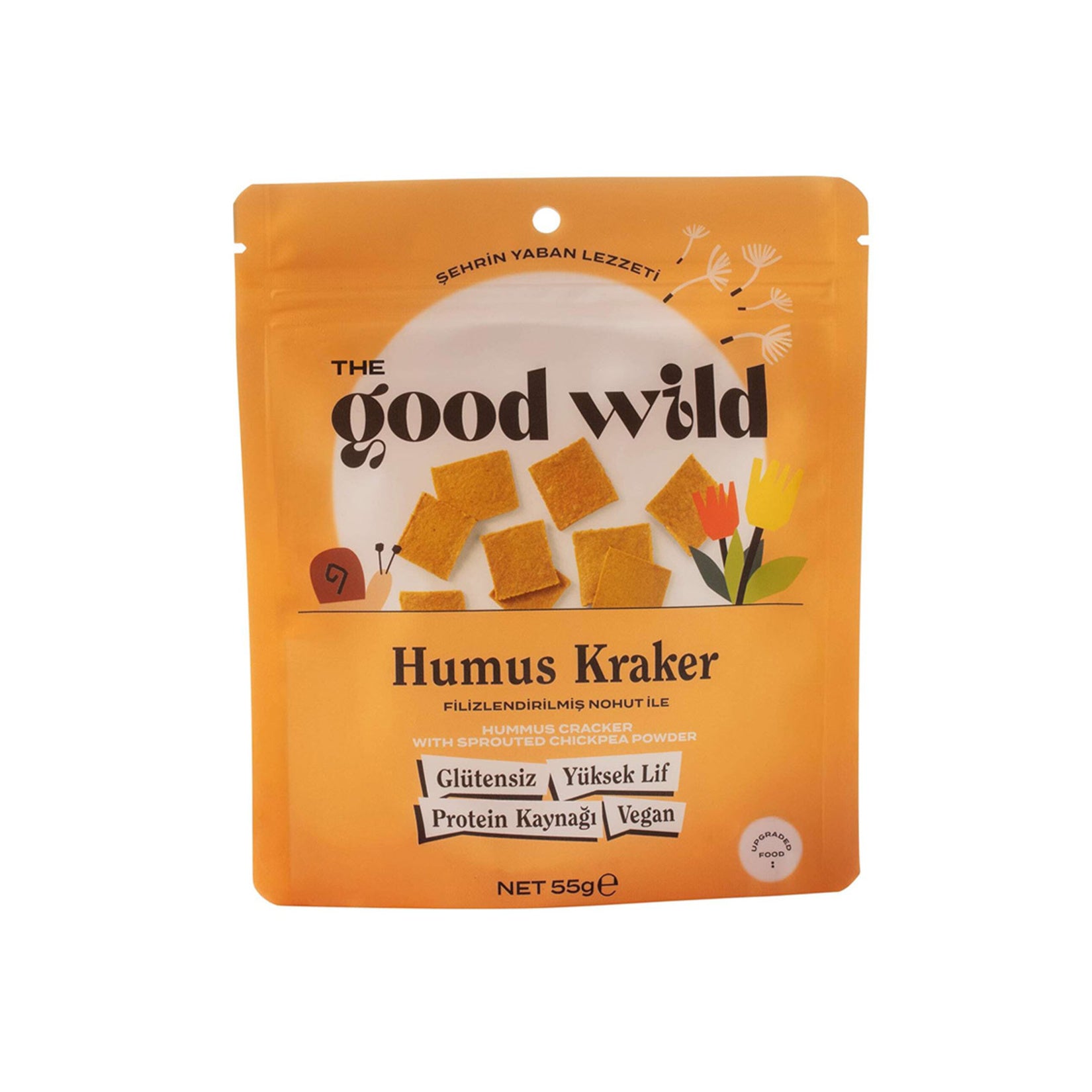 Discover the bold flavor and wholesome crunch of The Good Wild Humus Cracker, a nutritious snack made with sprouted chickpea flour and tahini.