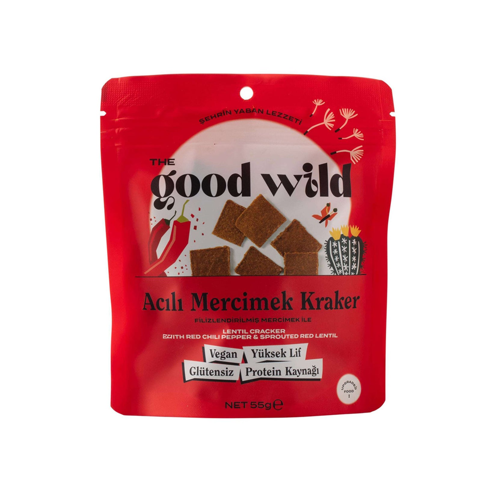 The Good Wild Spicy Lentil Cracker brings bold flavor and wholesome ingredients together in a crunchy, satisfying snack.