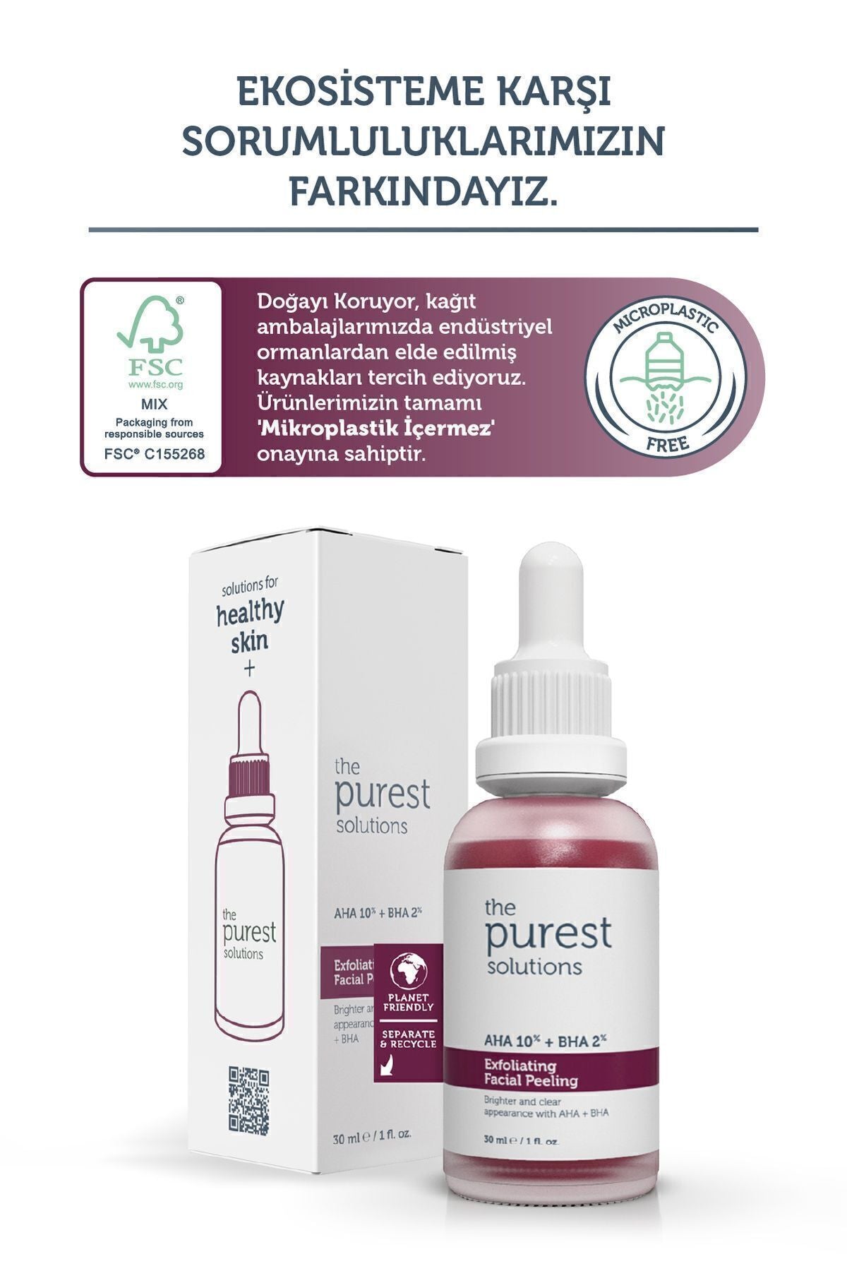 The Purest Solutions AHA & BHA Revitalizing Red Peeling Serum is a targeted exfoliating treatment formulated with 10% AHA (Alpha Hydroxy Acids) and 2% BHA (Beta Hydroxy Acid) to help refresh the look of dull skin and promote a more even-looking tone.