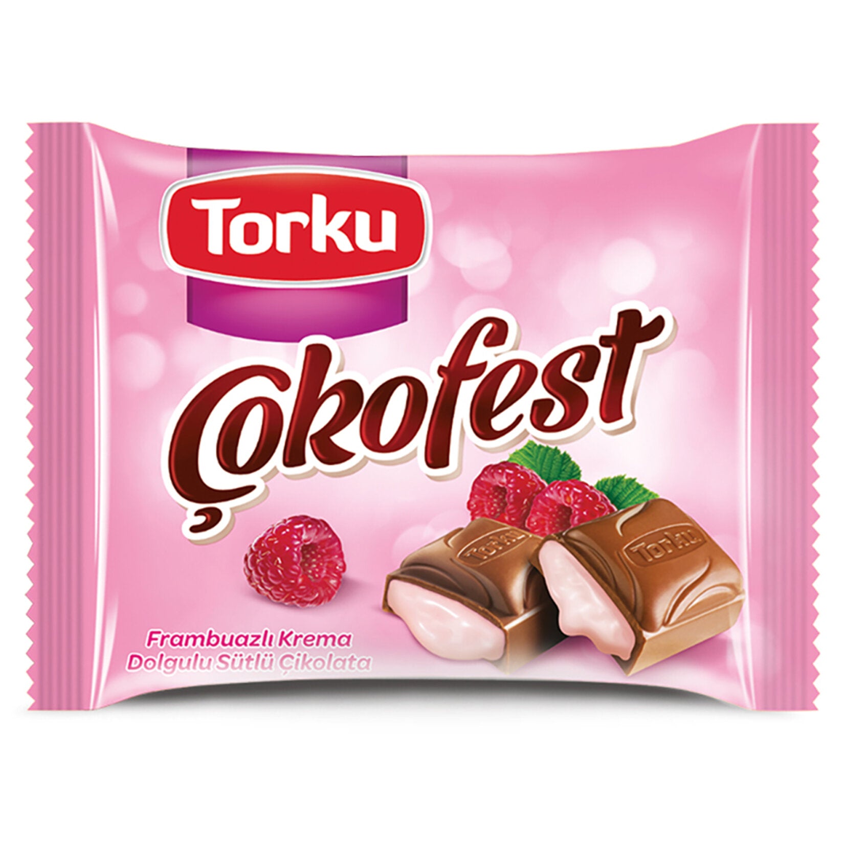 Torku Cokofest Raspberry Filled Milk Chocolate blends smooth milk chocolate with a luscious raspberry center for a truly delightful treat.