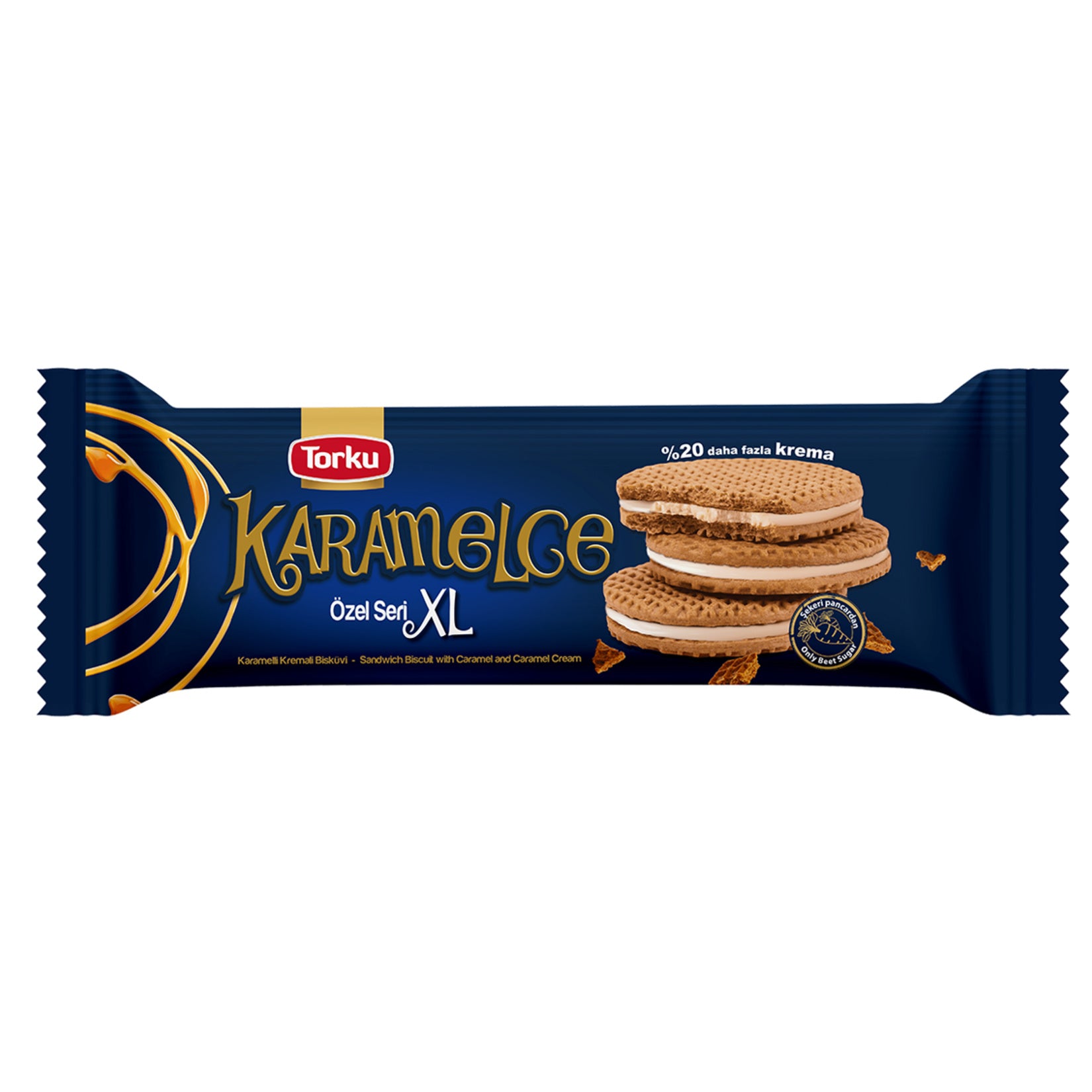 Torku Karamelce Caramel Cream Biscuit brings a rich and satisfying flavor experience with its smooth