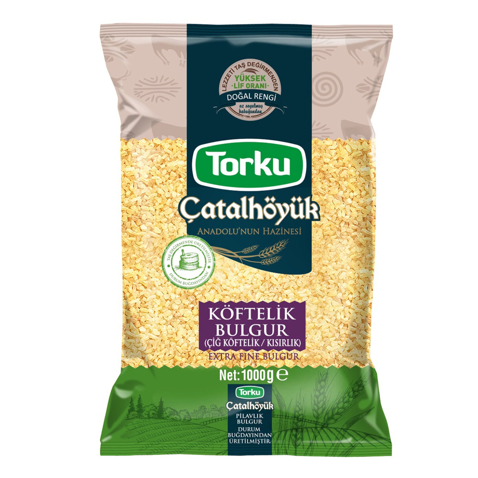 Torku Koftelik Bulgur is a premium-grade fine bulgur made specifically for traditional Turkish dishes like cig kofte and kisir.