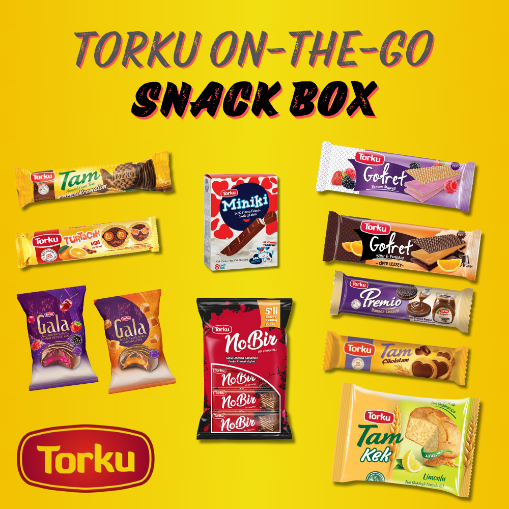 Torku Full Chocolate Biscuit 83g x 1 Piece
Torku No:1 (Pack of 5) 175g x 1 piece
Torku Premio Banada Creamy Biscuit 86g x 1 Piece
Torku Miniki Milk Chocolate 72g x 1 Piece
Torku Tart with Orange Jelly 102g x 1 Piece
Torku Lemon Full Cake 45g x 1 Piece
Torku Forest Fruit Creamy Wafer 142g x 1 Piece
Torku Orange &amp; Chocolate Cream Cocoa Wafer 142g x 1 Piece
Torku Full Cream Cocoa Cream Biscuit 83g x 1 Piece
Torku Gala Caramel Cake 50g x 1 piece
Torku Gala Forest Fruit Cake 50g x 1 piece