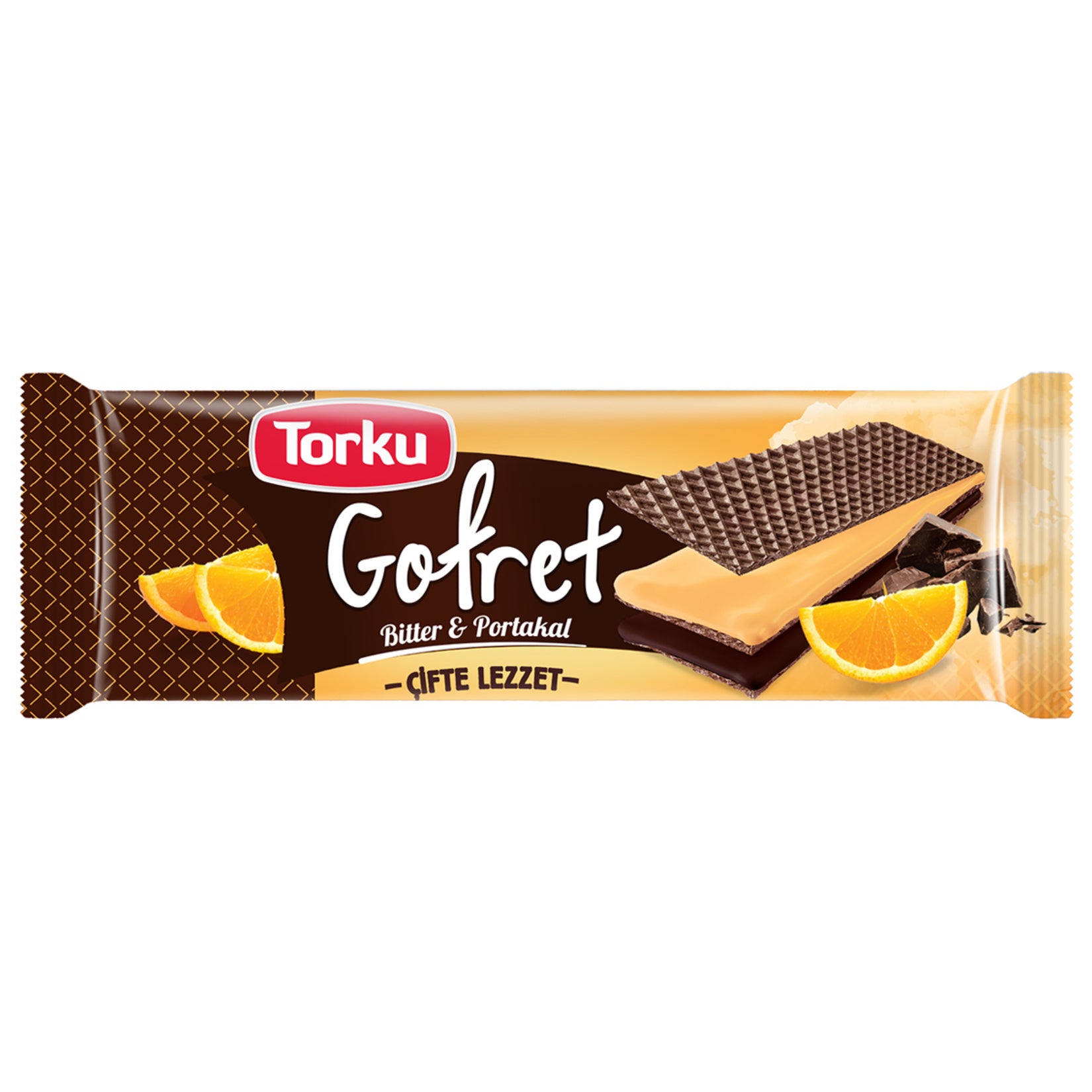 Torku Orange & Chocolate Cream Cocoa Wafer is a delightful Turkish treat that combines crispy cocoa 
