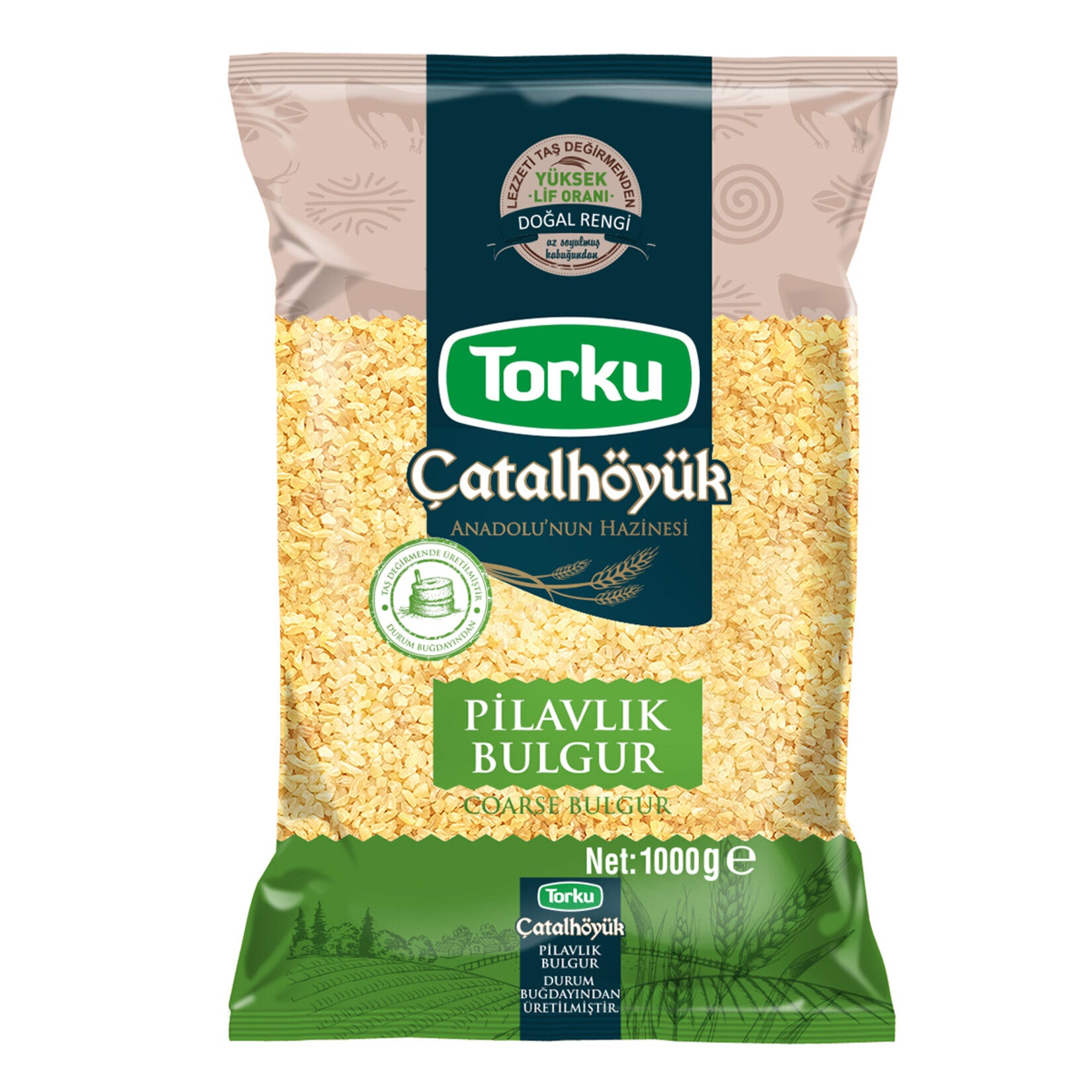 Torku Pilavlik Bulgur is a traditional cracked wheat product made from high-quality durum wheat and water, offering a hearty and wholesome base for your favorite Turkish pilaf recipes.