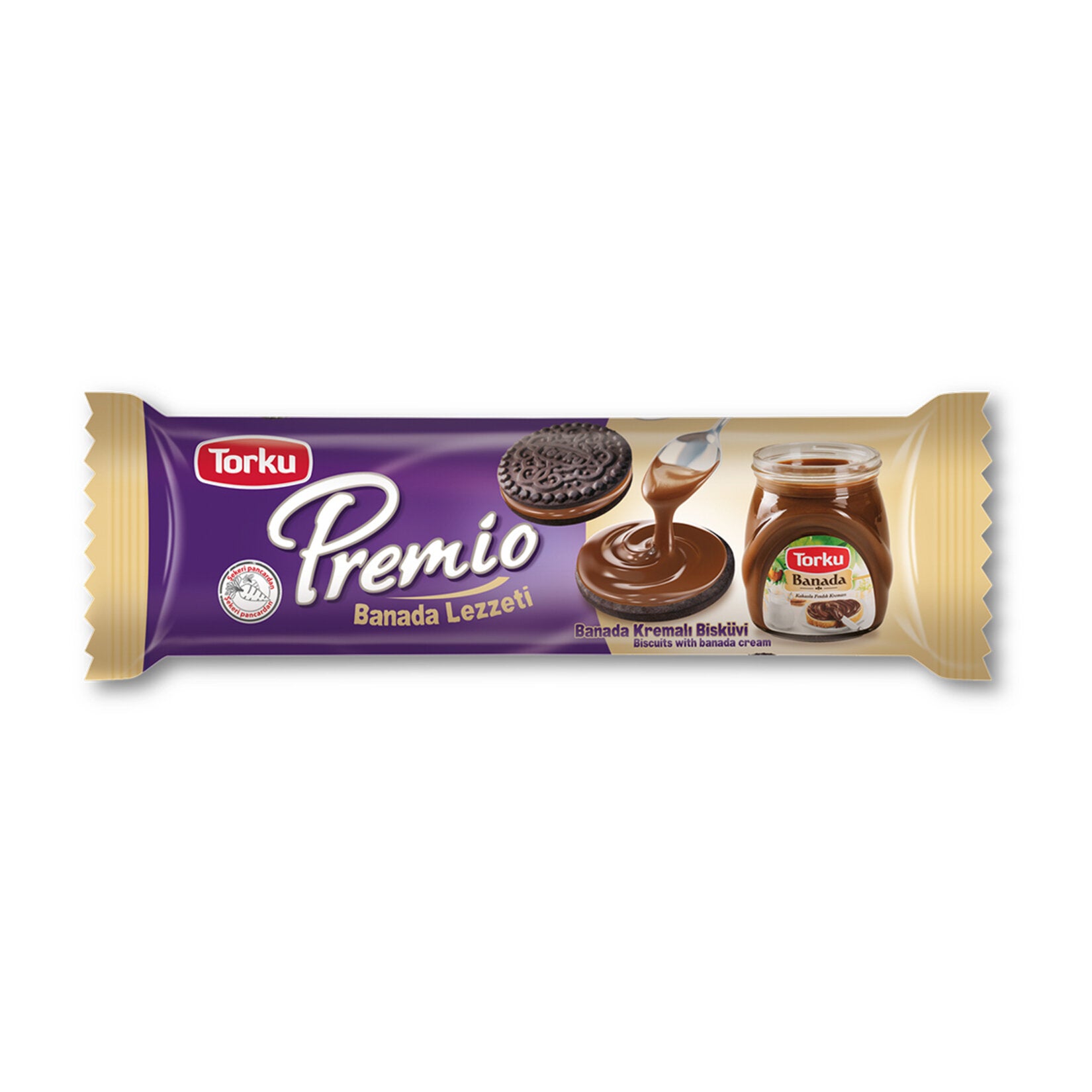 Torku Premio Banada Cream Biscuit delivers a rich blend of crunchy biscuit layers filled with smooth hazelnut and cocoa cream.