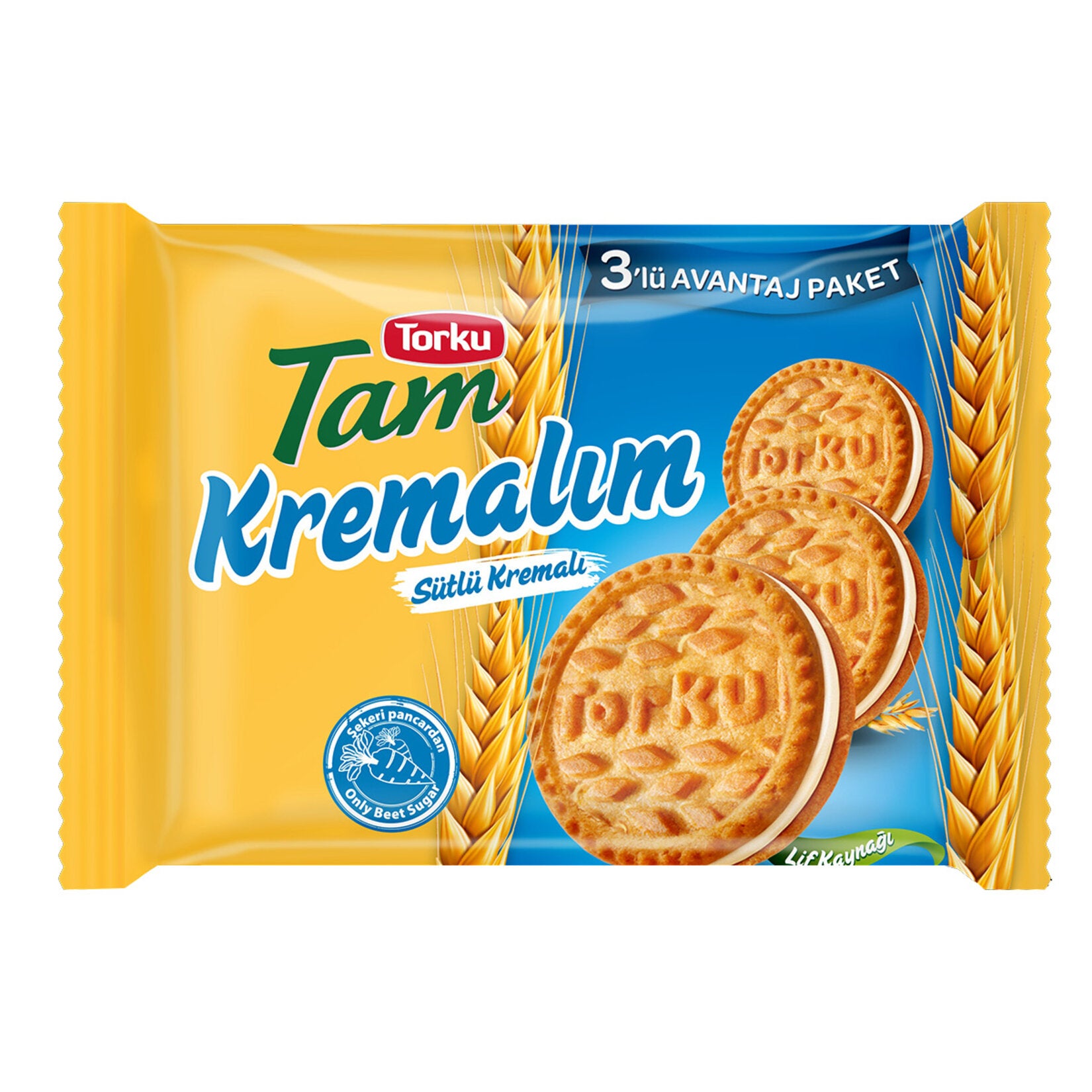 Torku Tam Kremalim Milk Cream Biscuit brings together the goodness of whole grains and a smooth milk cream filling in one satisfying snack.