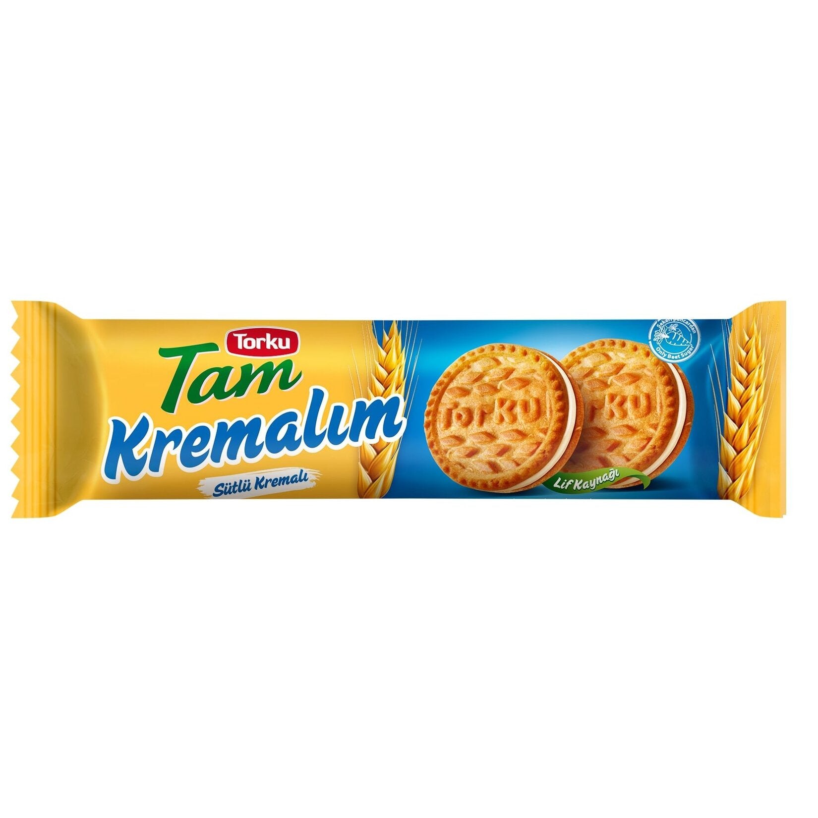 Torku Tam Sut Kremalim is a delicious whole wheat biscuit filled with rich, creamy milk cream.