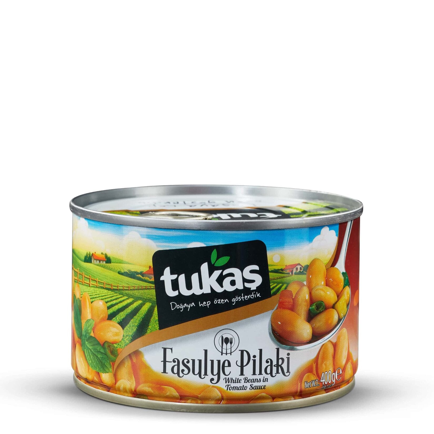 Tukaş Bean Stew (Fasulye Pilaki) is a classic Turkish-style white bean dish prepared with olive-oil style seasoning and vegetables.