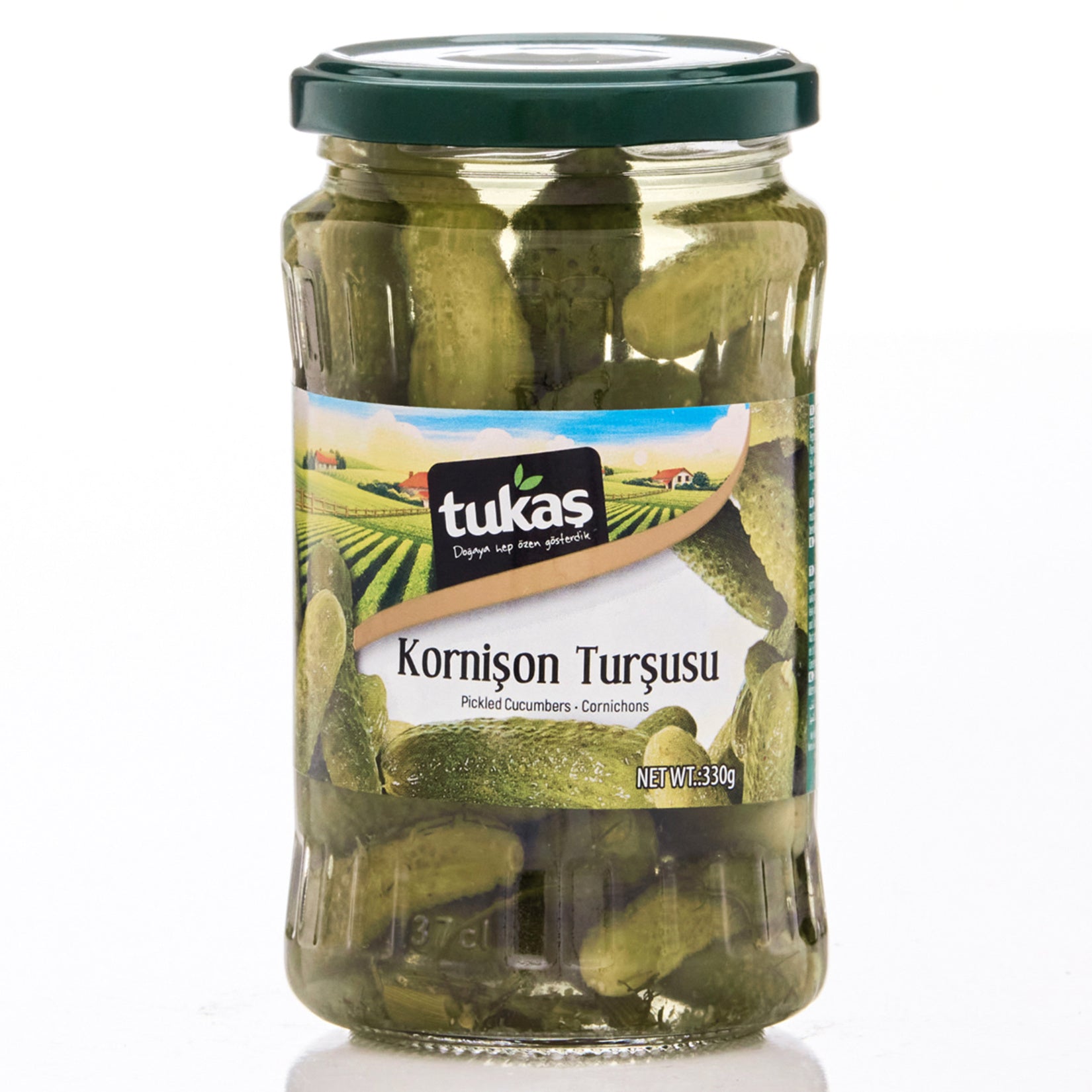 Tukaş Kornişon Turşusu brings the bold, refreshing taste of traditional Turkish-style gherkin pickles straight to your table.