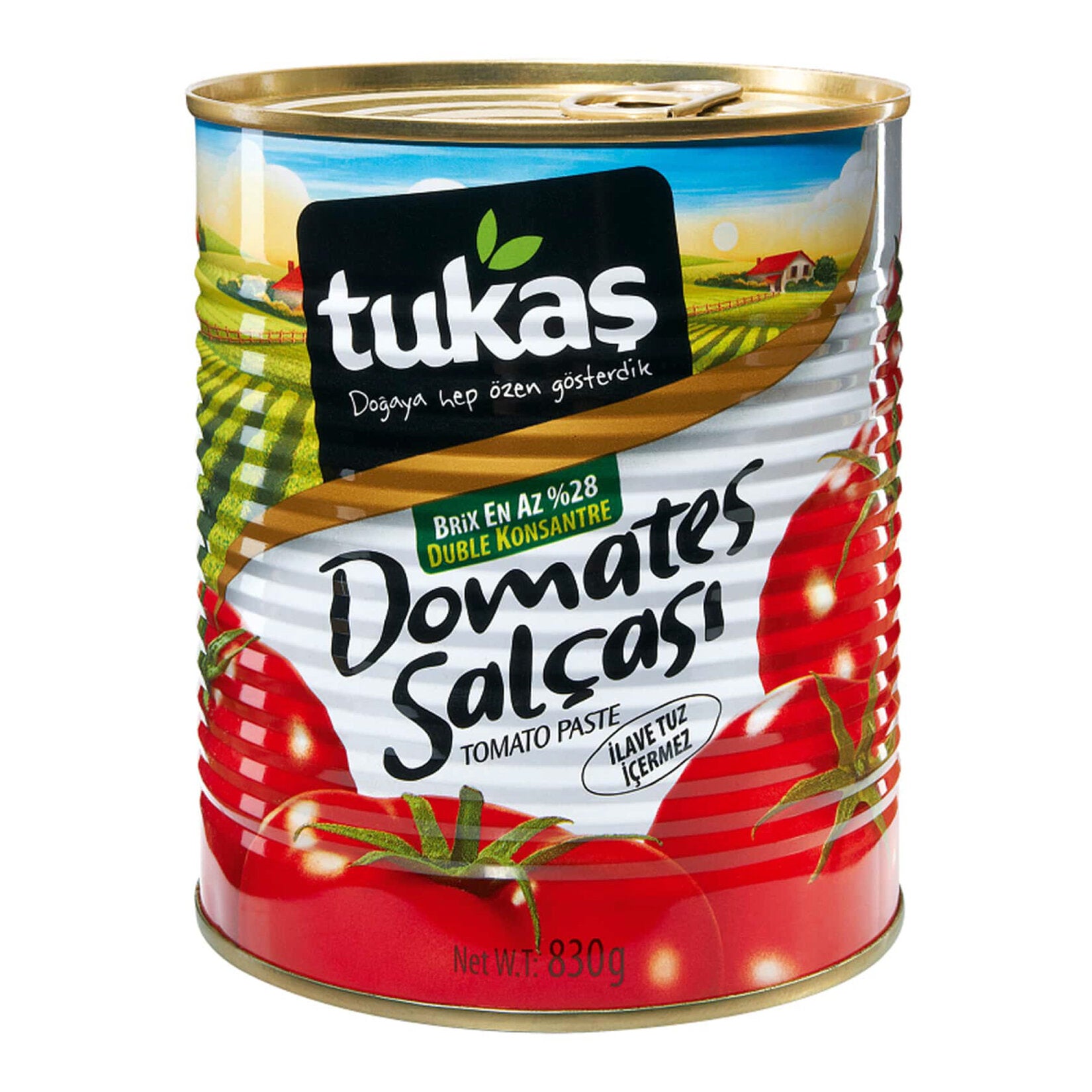 Tukaş Domates Salçası is a rich and concentrated tomato paste made from sun-ripened tomatoes grown in Türkiye.