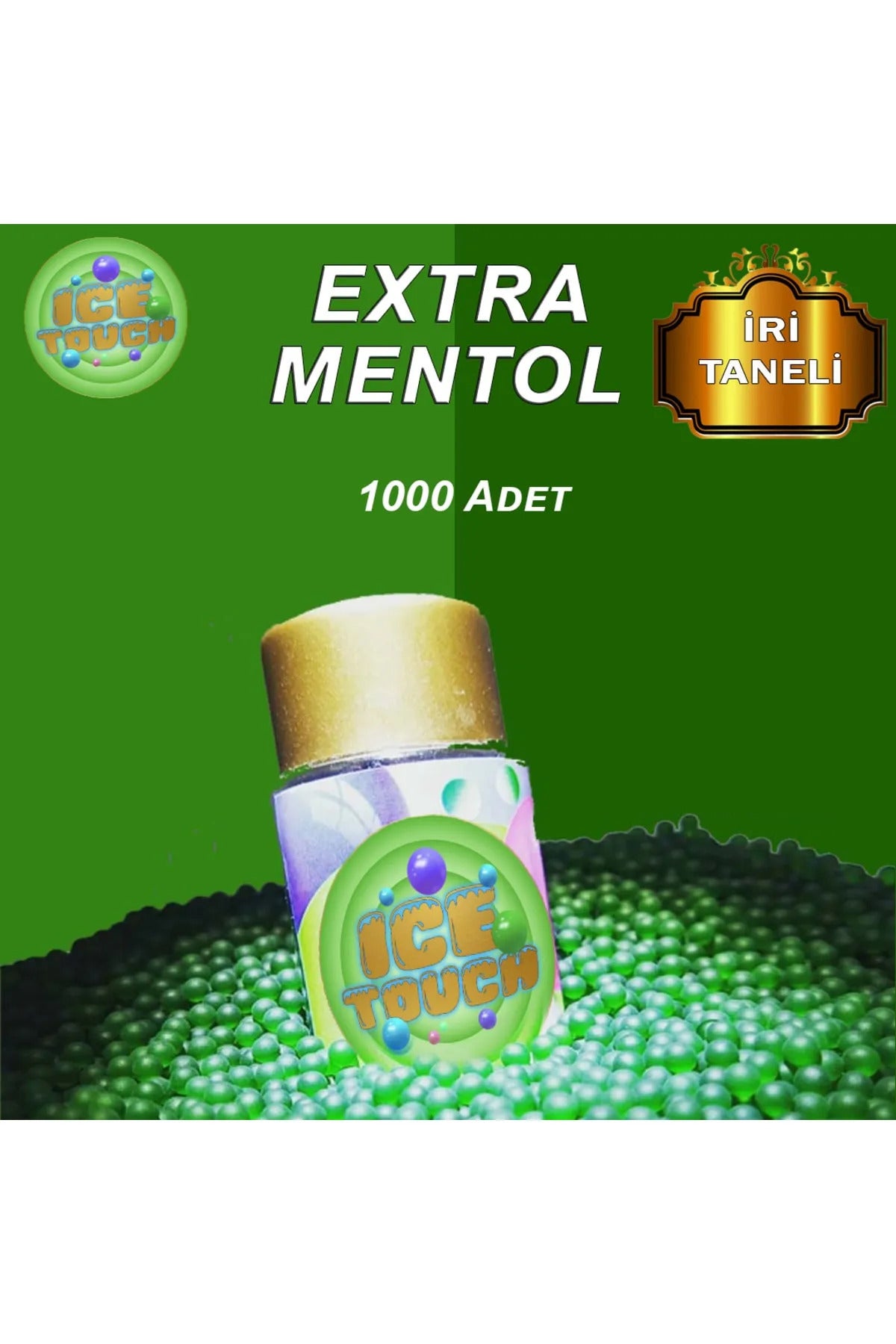 Turcamart Extra Yesil Iri Aroma comes in a bulk pack of 1000 pieces, offering vibrant green, large-sized aromatic candies perfect for gatherings, candy buffets, retail resale, or everyday enjoyment.