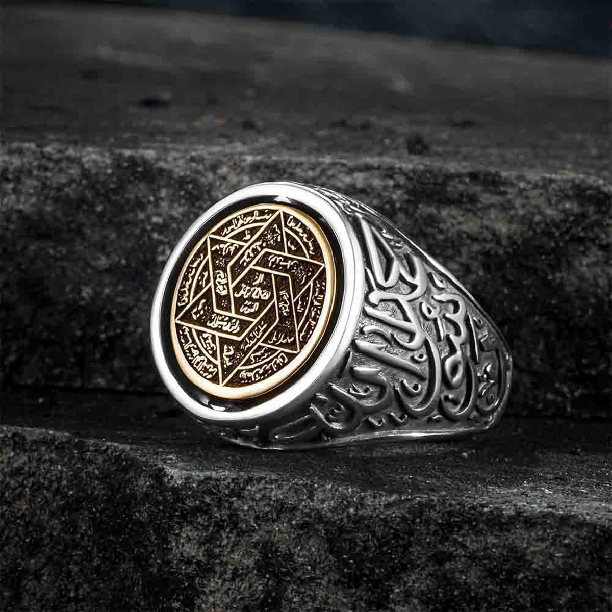 Turkish Silver Ring with Double Sided Seal of Solomon is a bold statement piece inspired by centuries-old symbolism and spiritual artistry.