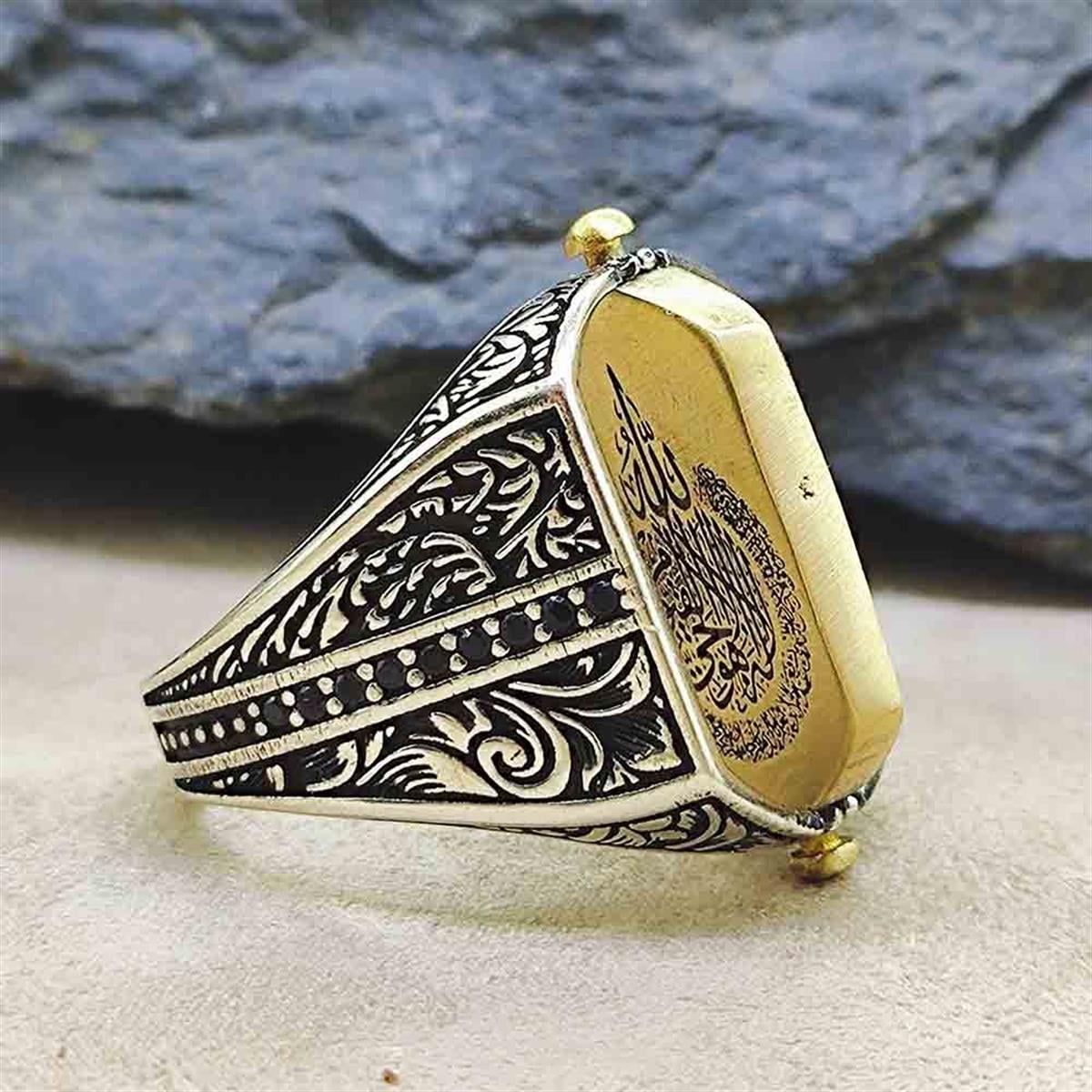 Turkish Silver Ring with Suleiman Seal and Ayat al Kursi is a powerful expression of faith and craftsmanship.