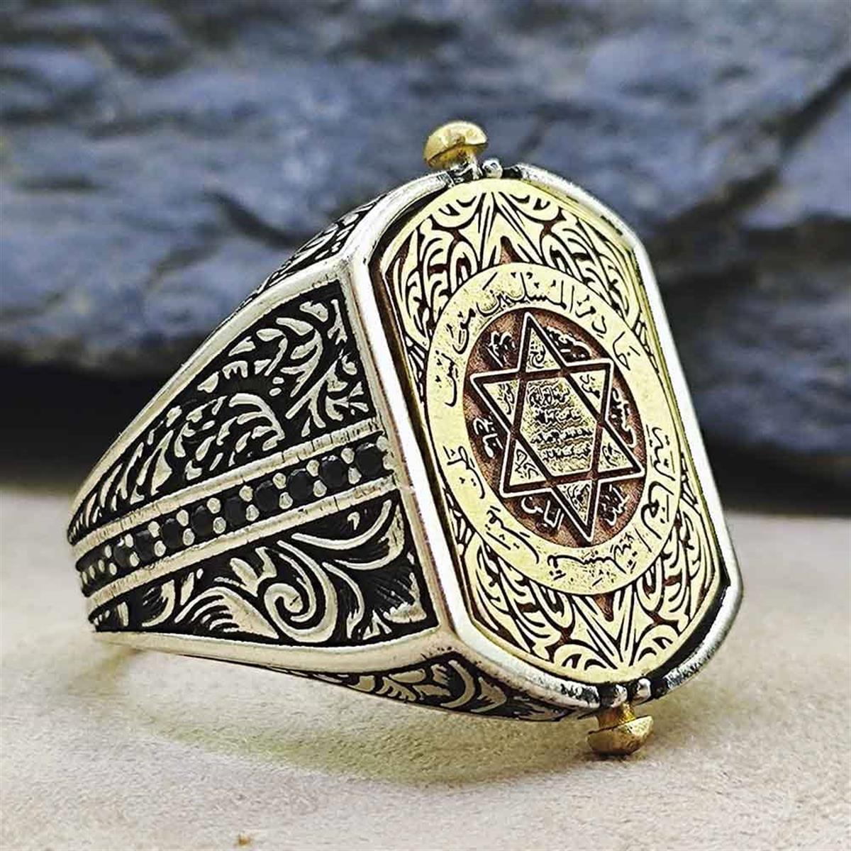 Turkish Silver Ring with Suleiman Seal and Ayat al Kursi is a powerful expression of faith and craftsmanship.