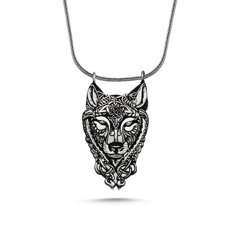 Channel strength and heritage with this Turkish Sterling Silver Necklace with Wolf Head, a bold statement piece inspired by ancient Anatolian symbolism.