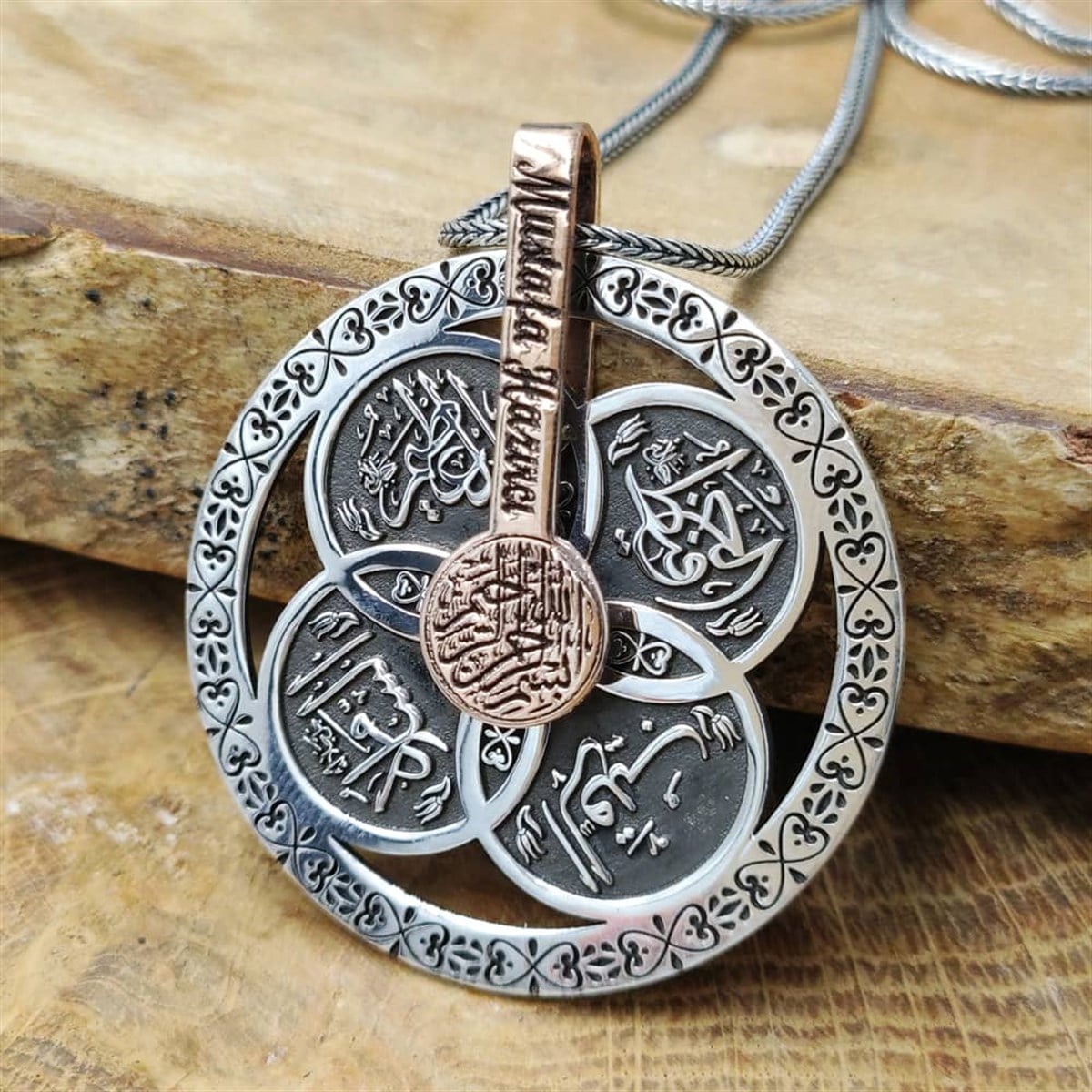 Rooted in deep spiritual meaning and traditional craftsmanship, this Turkish Sterling Silver Protection Necklace with 4 Esma is designed for those who wish to carry faith and remembrance close to the heart.