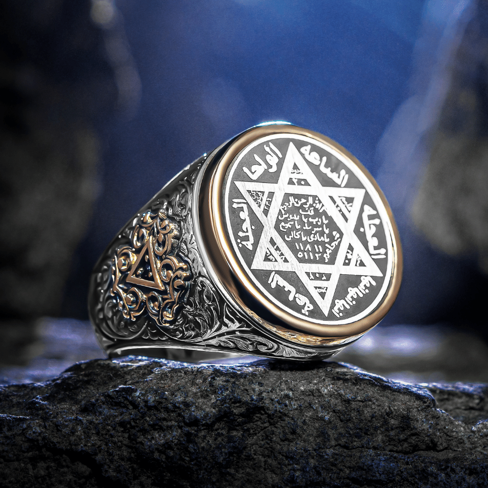 Discover the bold character of this Turkish Sterling Silver Ring with Seal of Solomon, crafted for those who appreciate symbolism, heritage, and powerful design.