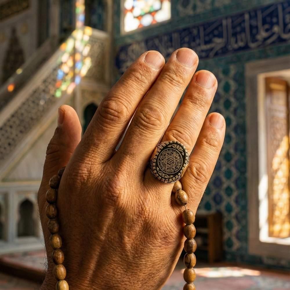 Turkish Sterling Silver Ring with Seal of Solomon is a bold statement piece inspired by centuries of spiritual and cultural heritage in Türkiye.