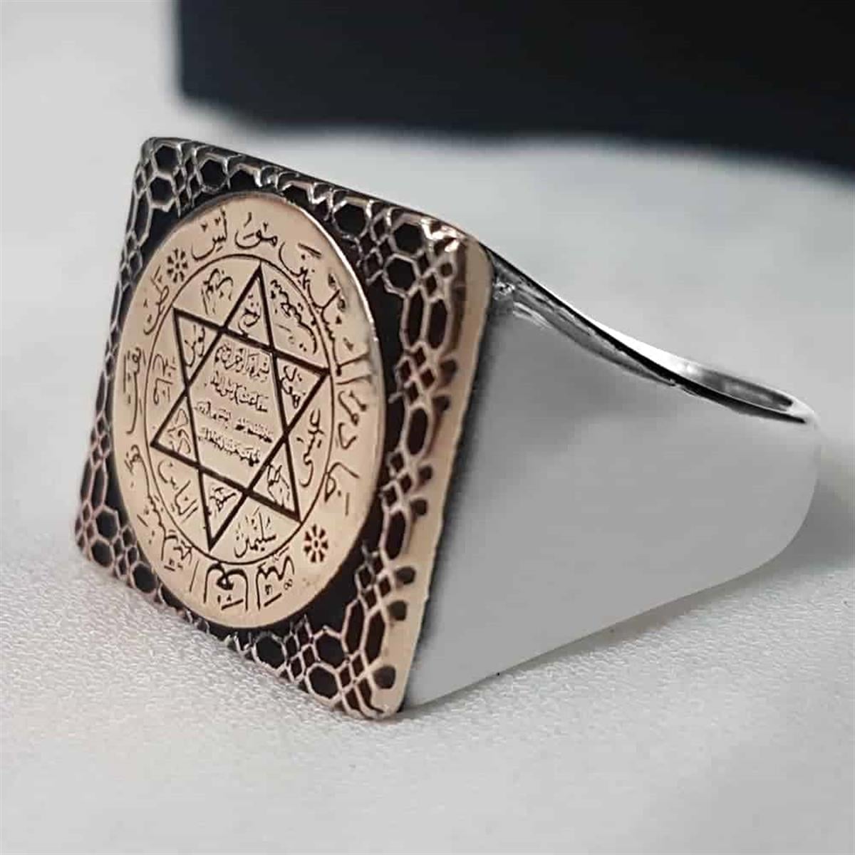 Turkish Sterling Silver Ring with Seal of Solomon is a bold expression of heritage and symbolism, crafted for those who appreciate meaningful design and masterful metalwork.