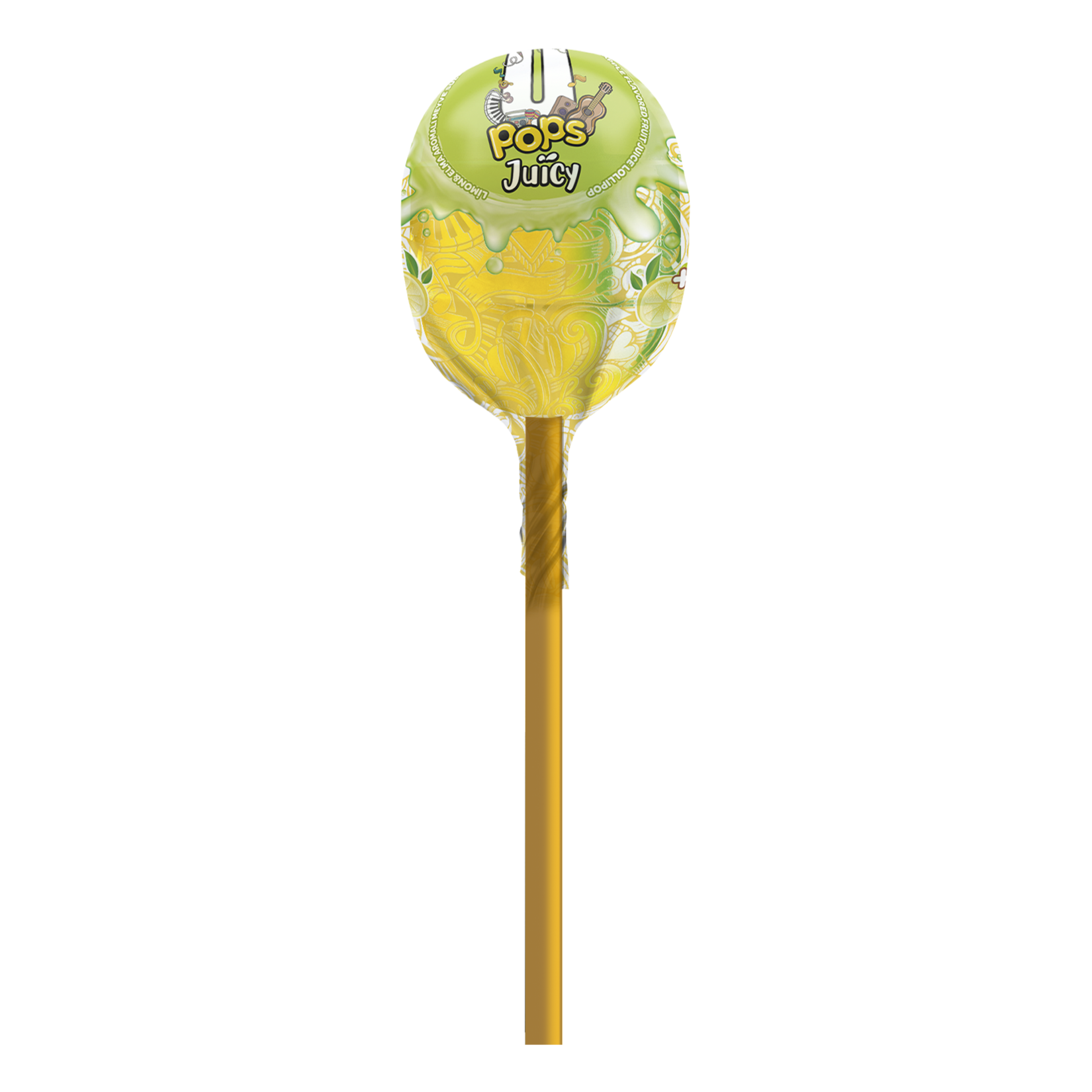 Enjoy a burst of fruity fun with U Pops Juicy Fruit Flavored Lollipop, made with real fruit juice and natural flavors like lemon, raspberry, apple, and peach.