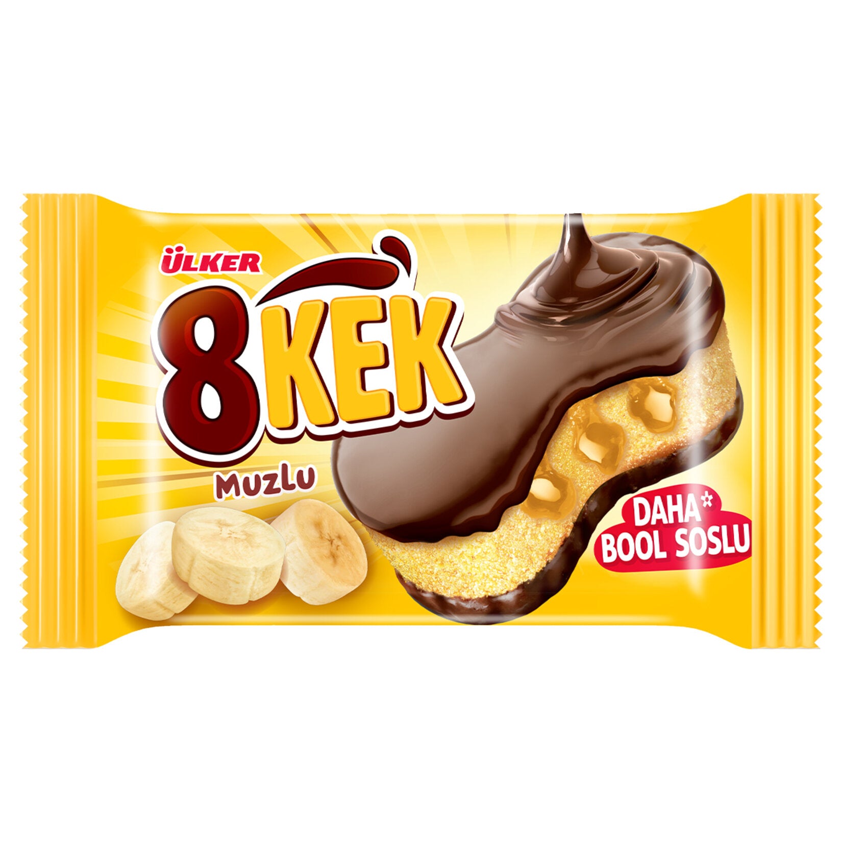 Ulker 8 Kek Banana Chocolate Cake brings the classic Turkish snack cake experience to your fingertips.