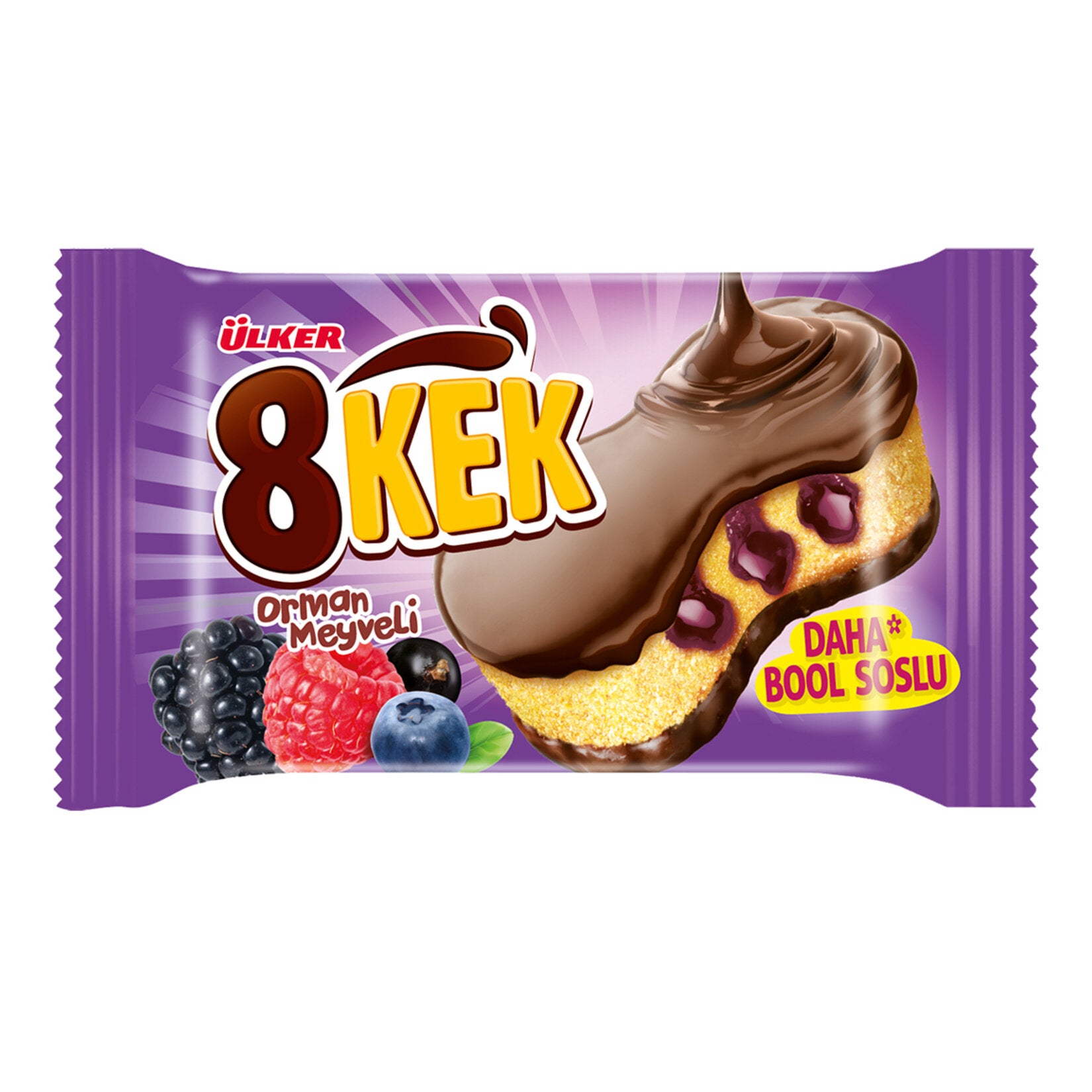 Ulker 8 Kek Forest Fruit Mini Cake brings the delightful taste of forest fruits into a soft, moist sponge cake.