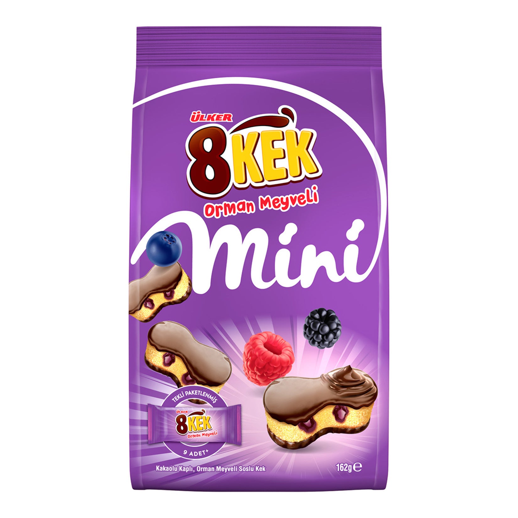 Ulker 8 Kek Forest Fruit Mini Cakes bring the delightful taste of mixed berries into soft, moist spo