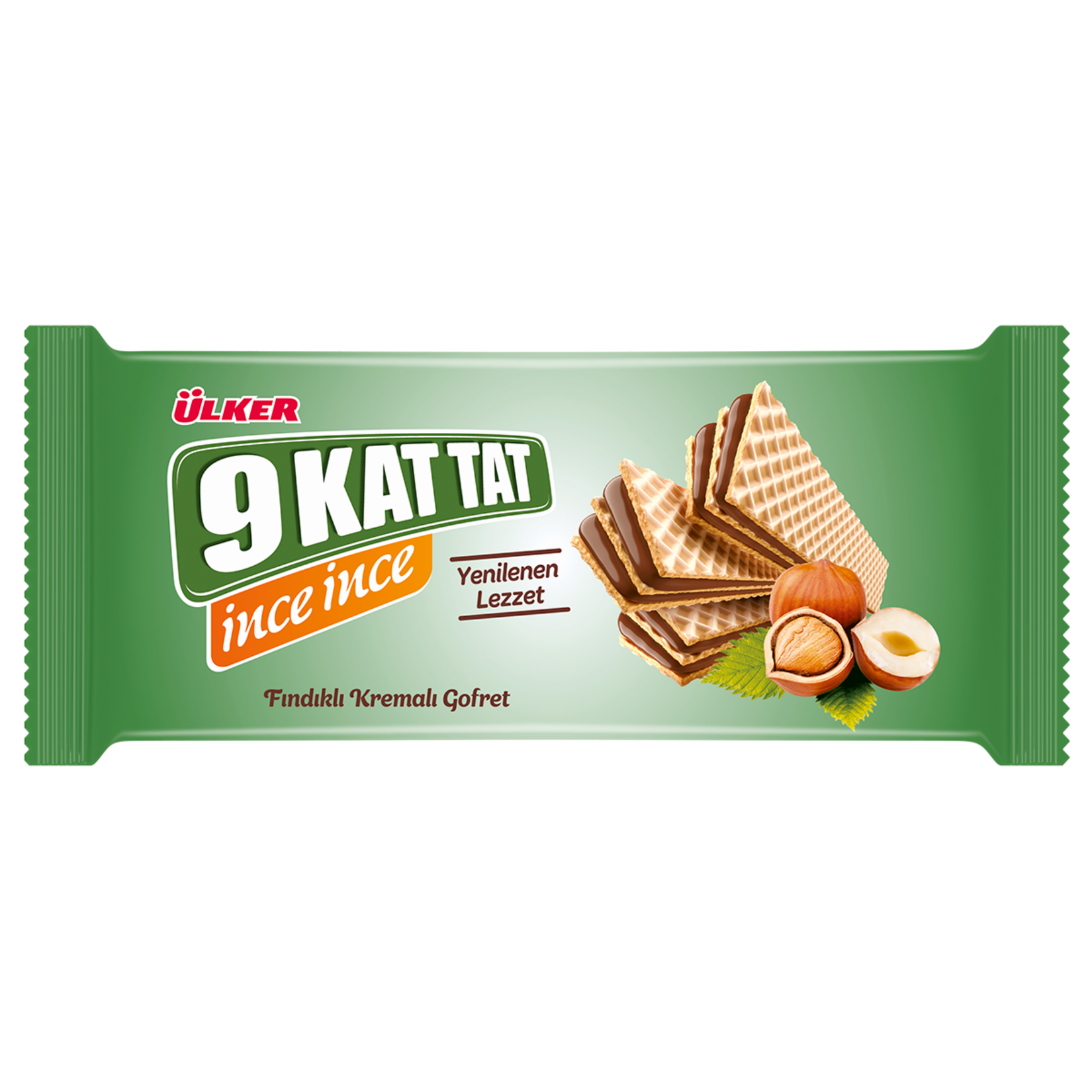 Ulker 9 Kat Tat Thin Hazelnut Wafer front packaging