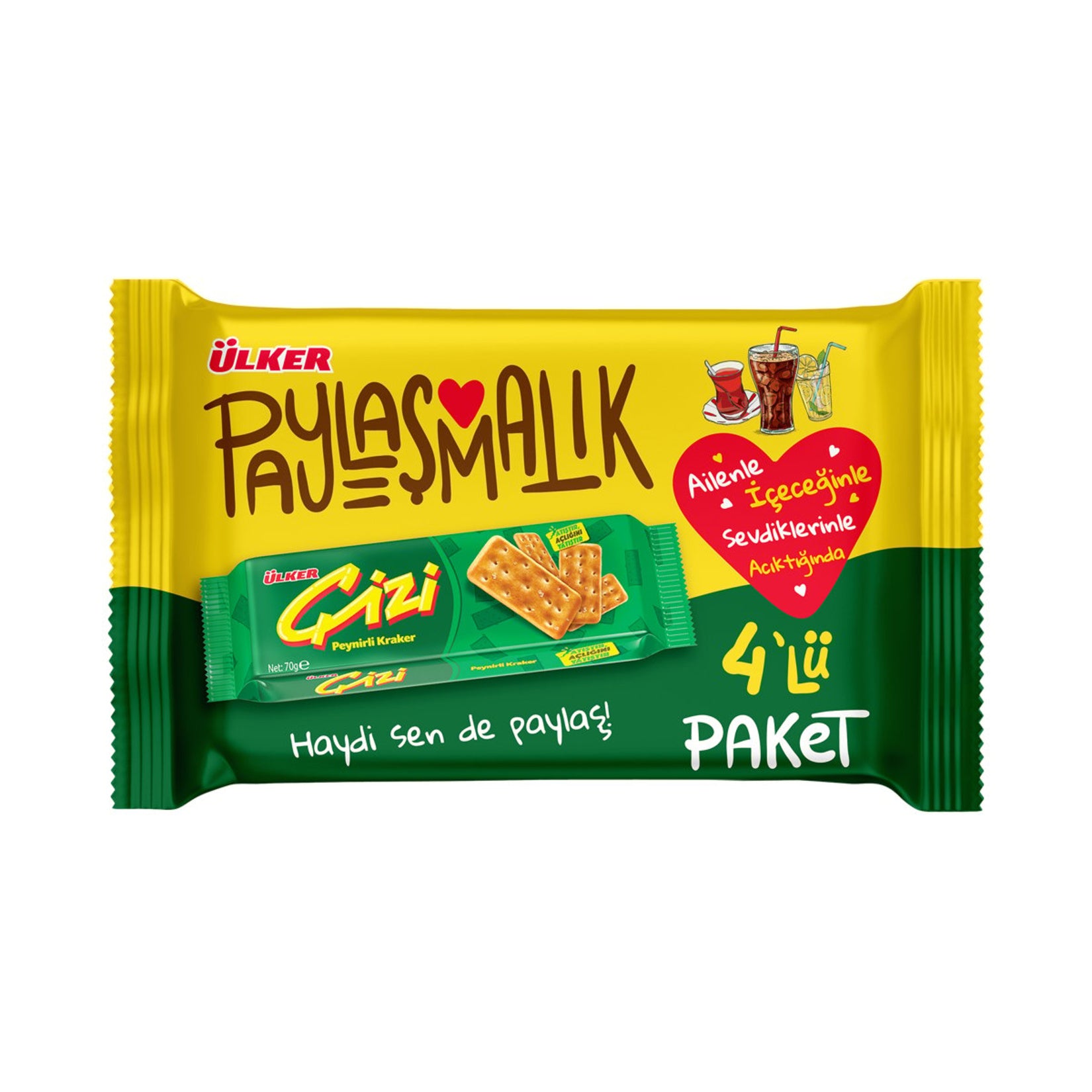 Ulker Cizi Cheese Crackers bring a savory crunch to your snack time with their rich, cheesy flavor a