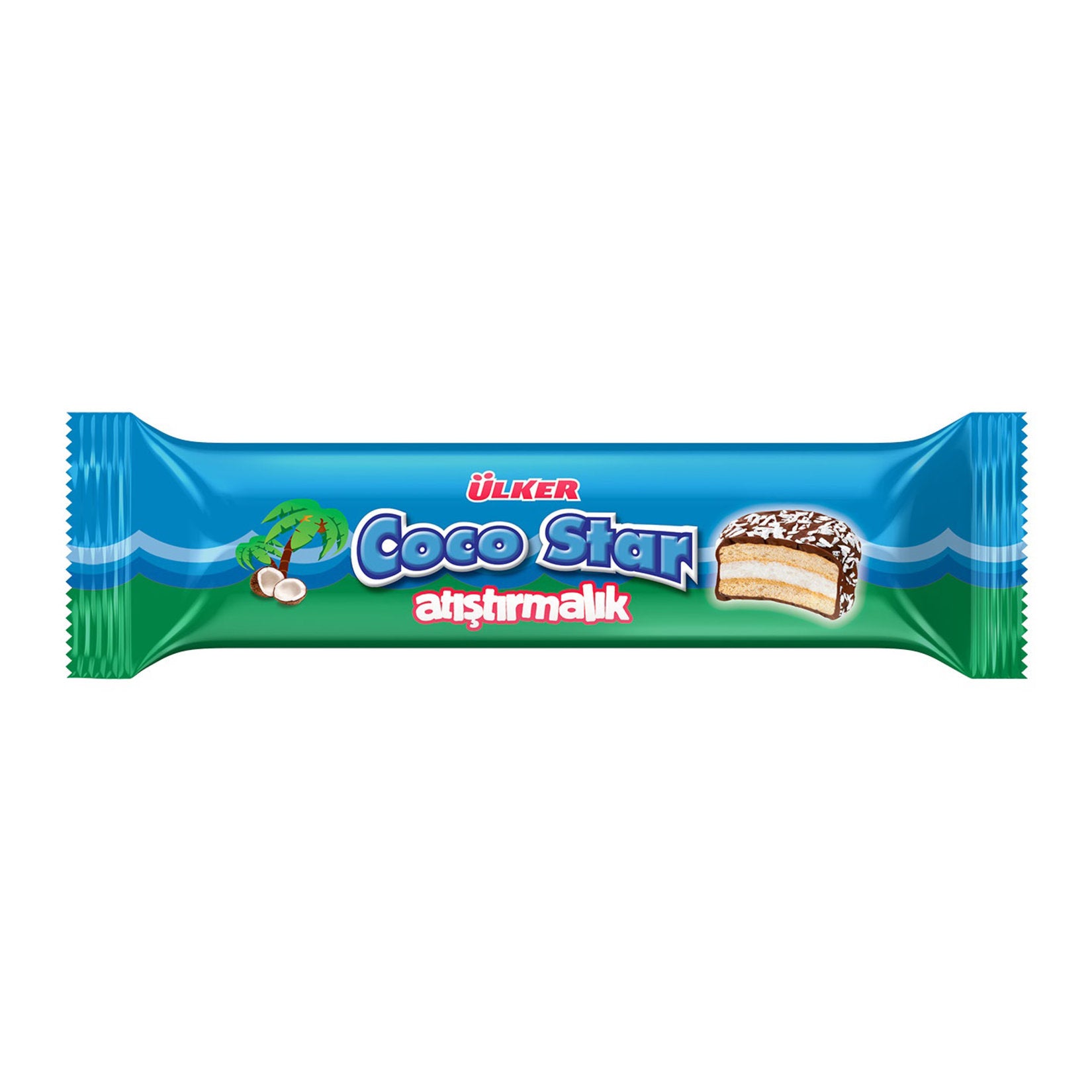 Ulker Coco Star Sandwich Biscuit is a delicious treat that brings together the rich taste of chocolate and the tropical flavor of shredded coconut in a soft, creamy sandwich biscuit.