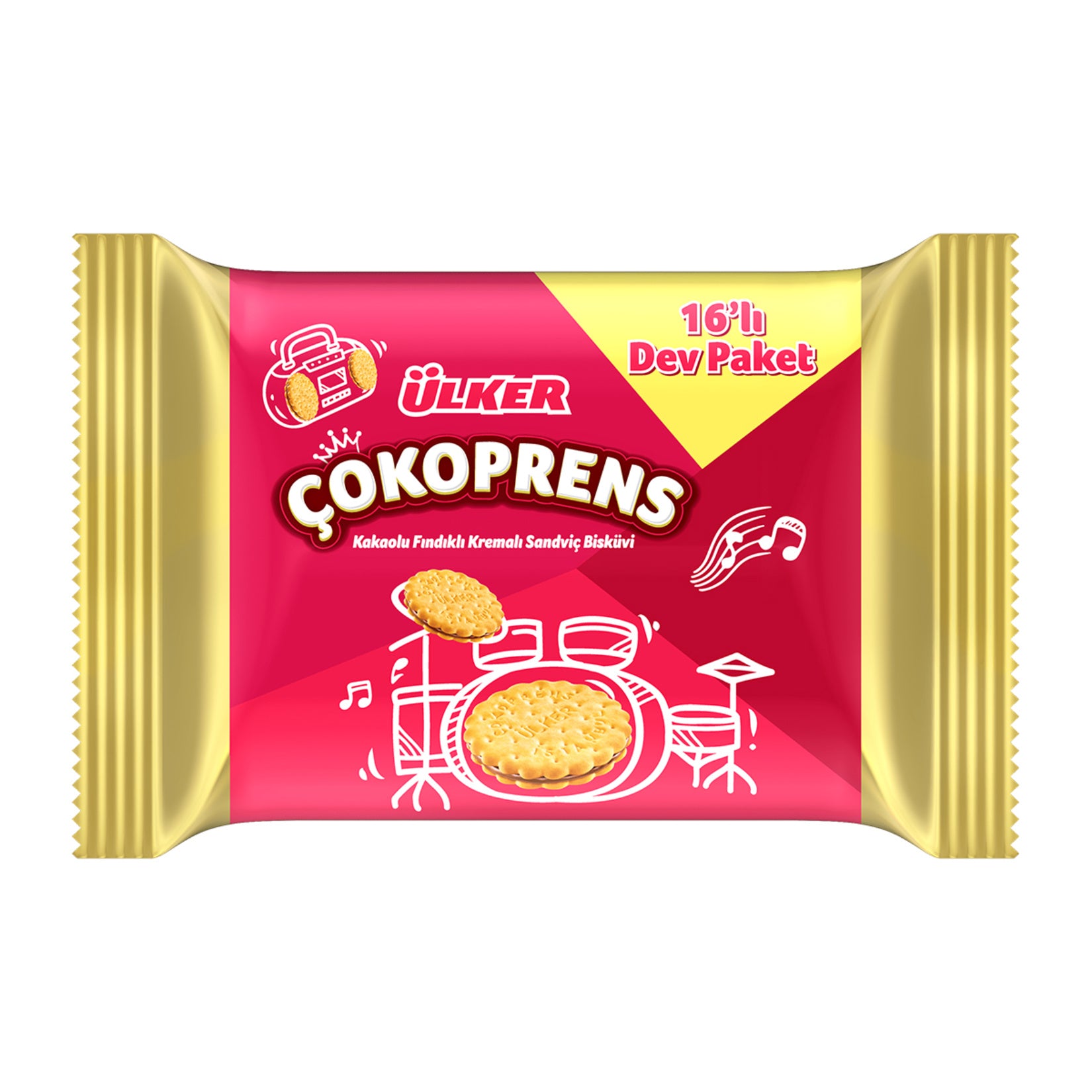 Ulker Cokoprens is one of the most loved chocolate cream sandwich biscuits from Türkiye.