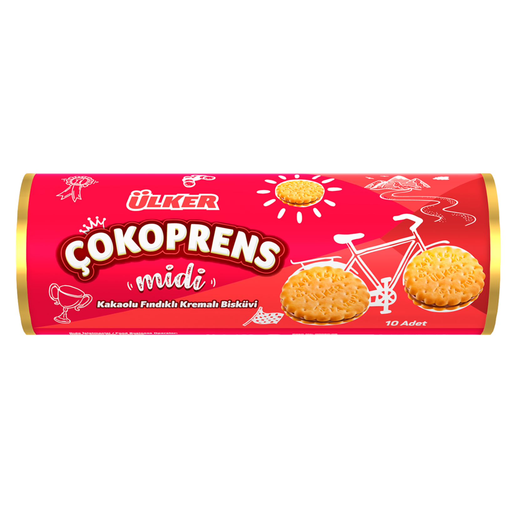 Ulker Cokoprens Midi Biscuit with Cocoa Cream is a beloved Turkish snack that combines crisp sandwich biscuits with a rich cocoa cream filling.