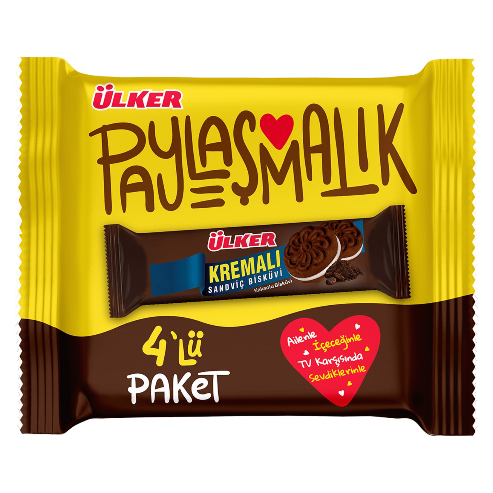 Ulker Cream Filled Cacao Biscuit offers a delicious combination of crispy cocoa biscuits and smooth cream filling, perfect for snack time or pairing with your favorite hot beverage.