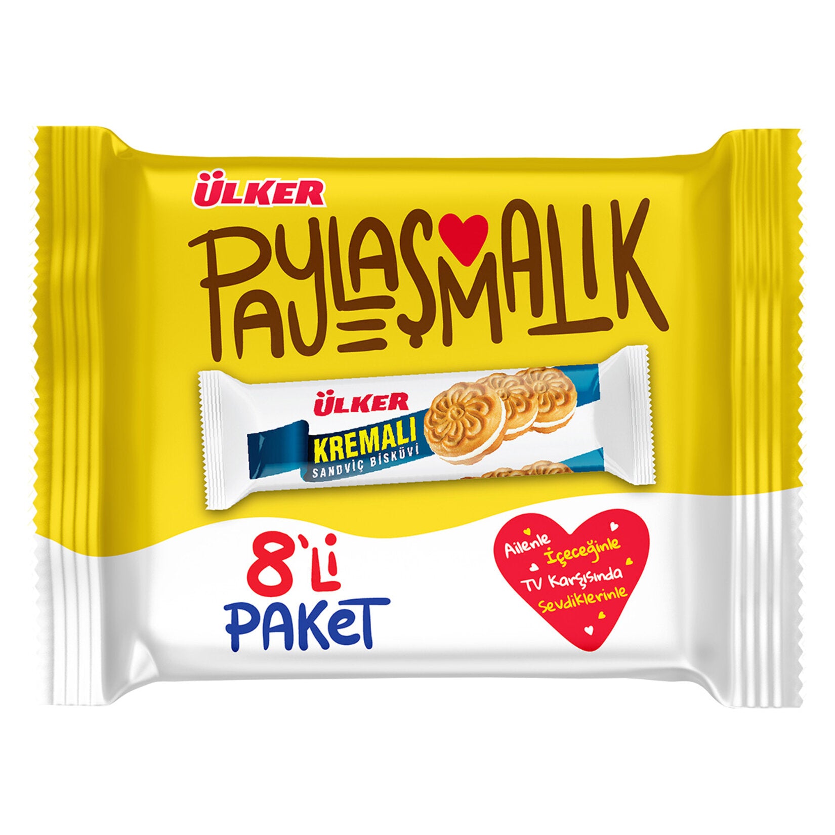 Ulker Cream Sandwich Biscuit brings the classic taste of Türkiye’s favorite cream-filled cookies to your snack time.