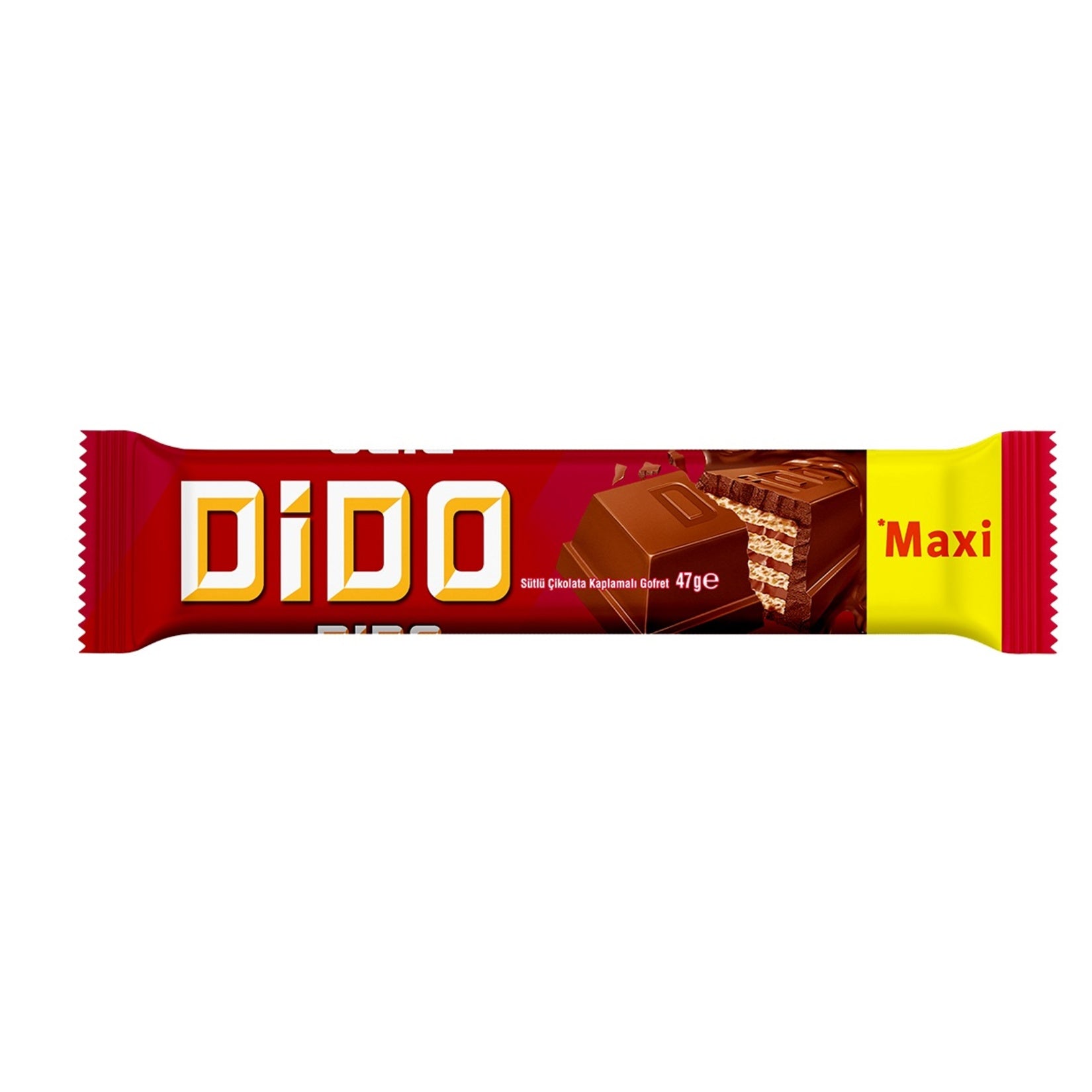 Ulker Dido Milk Maxi Wafer is a deliciously layered treat combining crispy wafer, smooth milk chocolate, and rich hazelnut puree.