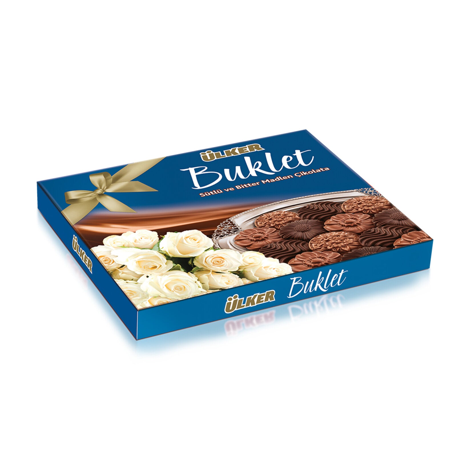 Ulker Ebru Buklet Chocolate Assortment brings together a refined selection of milk and dark chocolates in an elegant gift-style presentation.