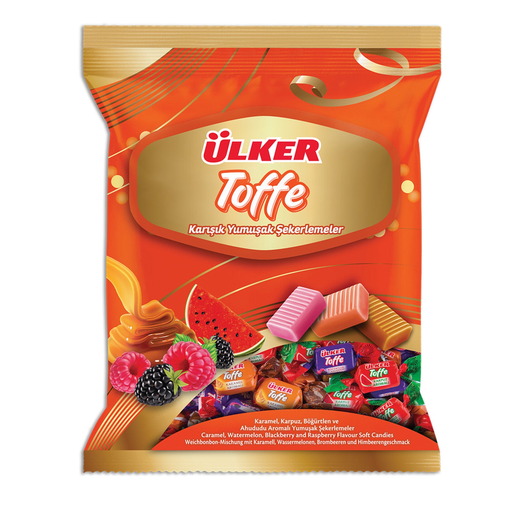 Ulker Karisik Meyveli Toffee Candy brings a colorful mix of chewy fruit-flavored treats to your candy bowl.