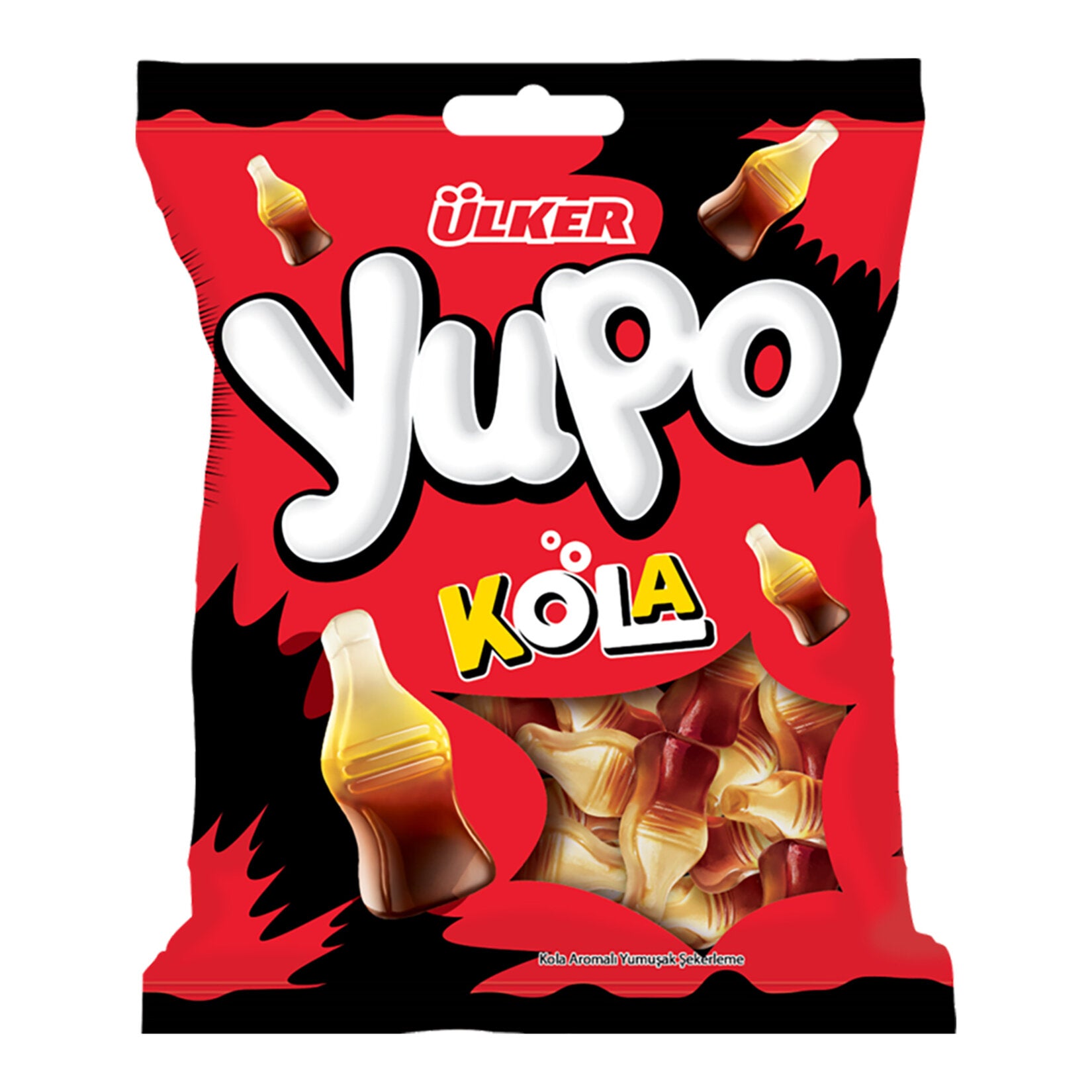 Ulker Yupo Jelly Cola Gummy Candy brings the fun, fizzy taste of classic cola into soft, chewy jelly pieces.