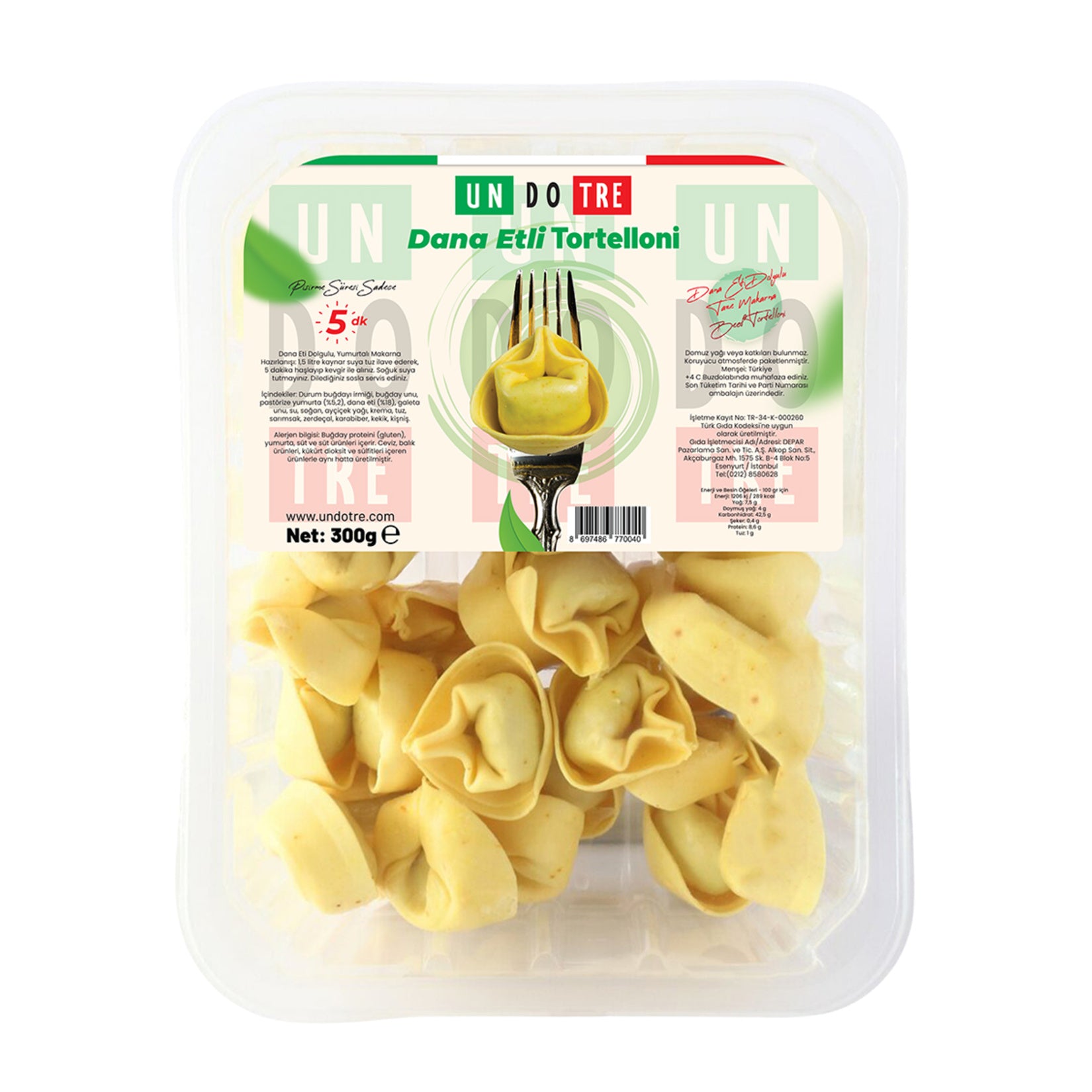 Un Do Tre Beef Tortellini brings the taste of traditional Italian-style pasta with a Turkish twist.