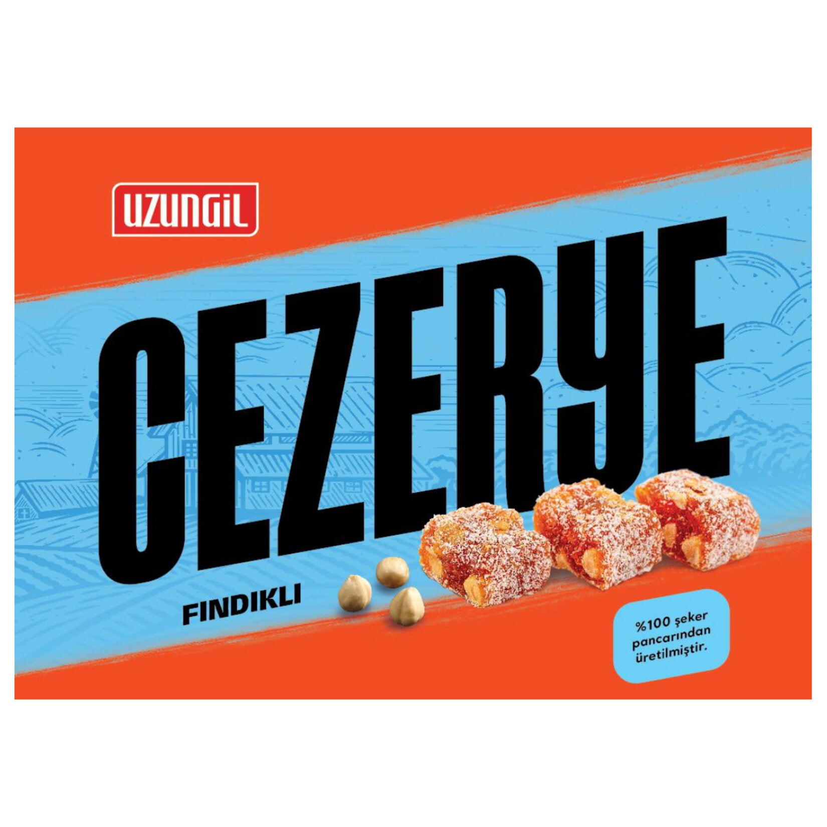Uzungil Cezerye Hazelnut is a traditional Turkish confection made with sweet carrots, rich hazelnuts, and natural sugar.